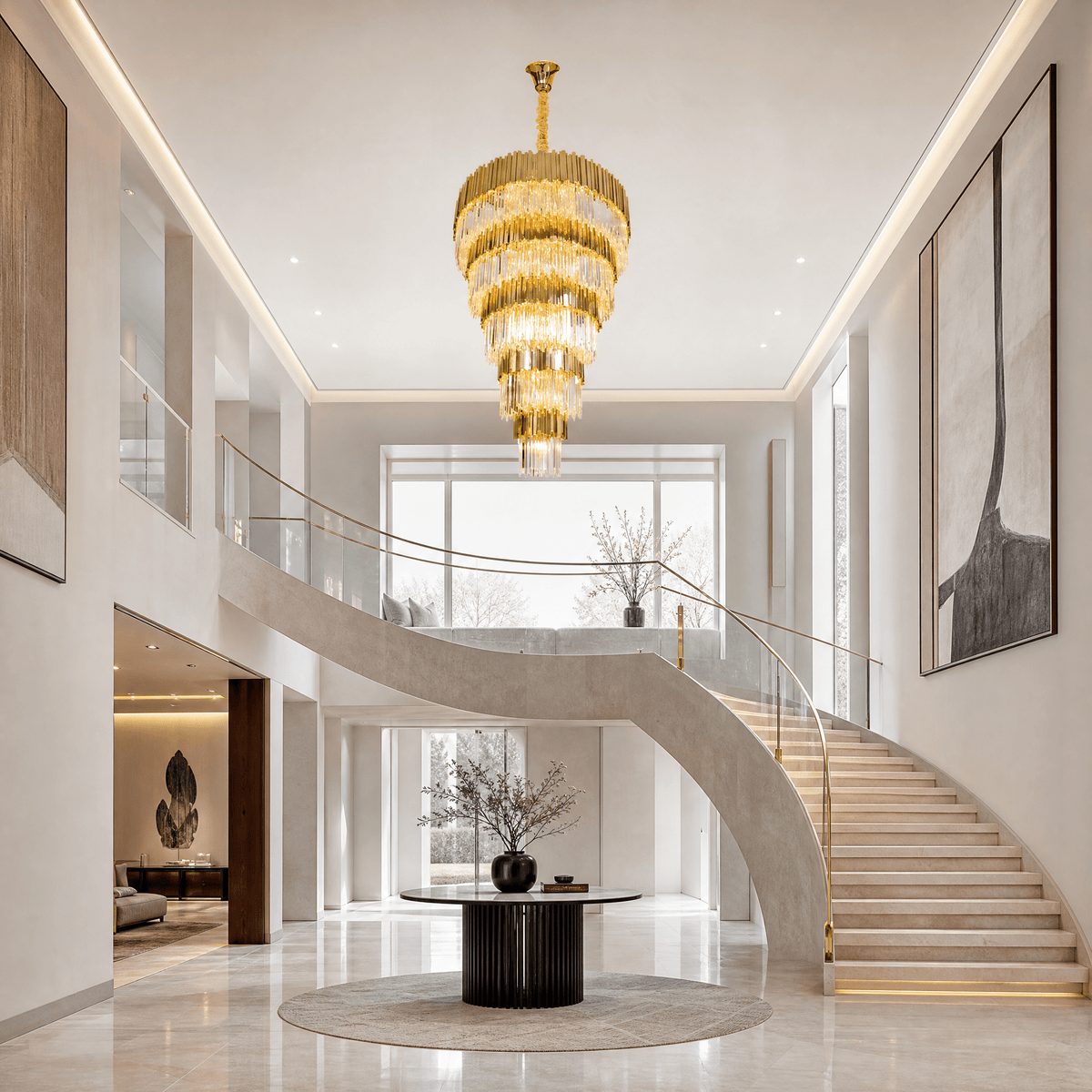 Pioggia Crystal Chandelier - Blushlighting