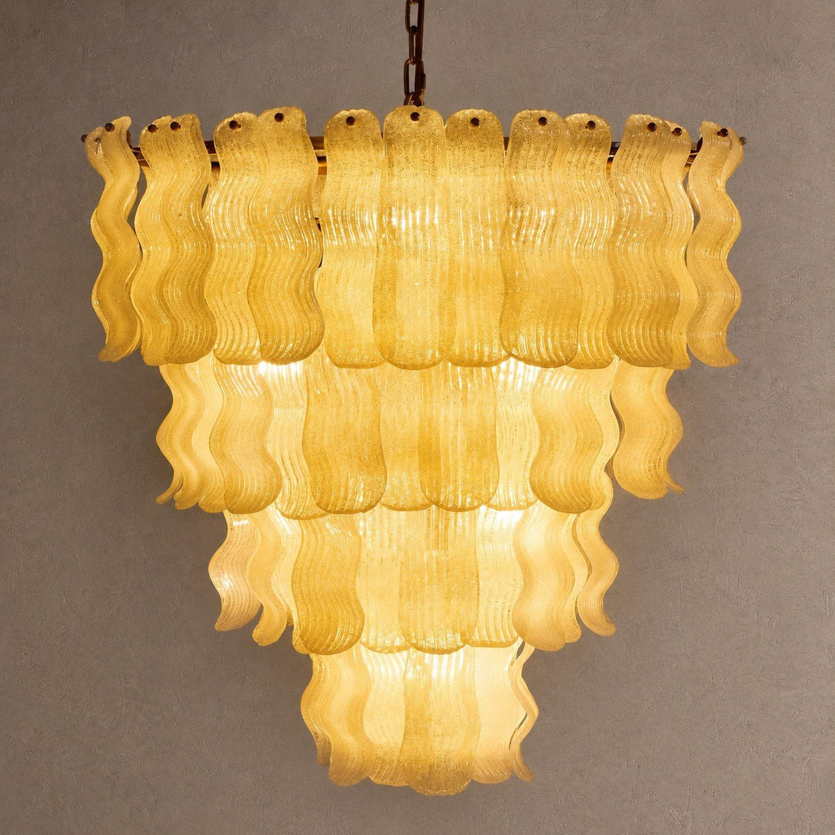 Pollensa Tiered Chandelier - ∅ 29.5″ x H 37.4″Gold & YellowBlushlighting