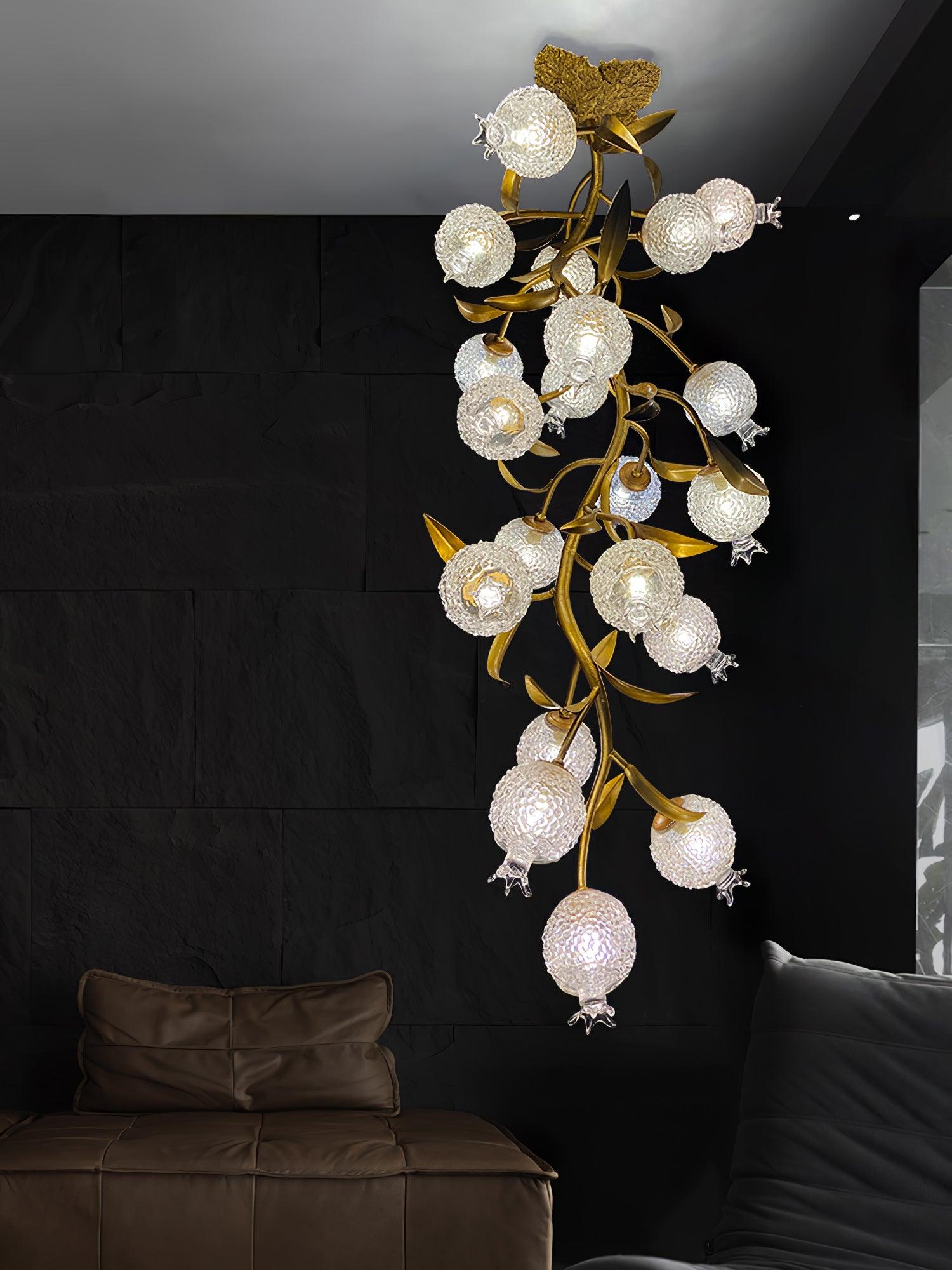 Pomegranate Brass Branch Chandelier - ∅ 19.7″ x H 51.2″ / Dia 50cm x H 130cmDark CopperBlushlighting