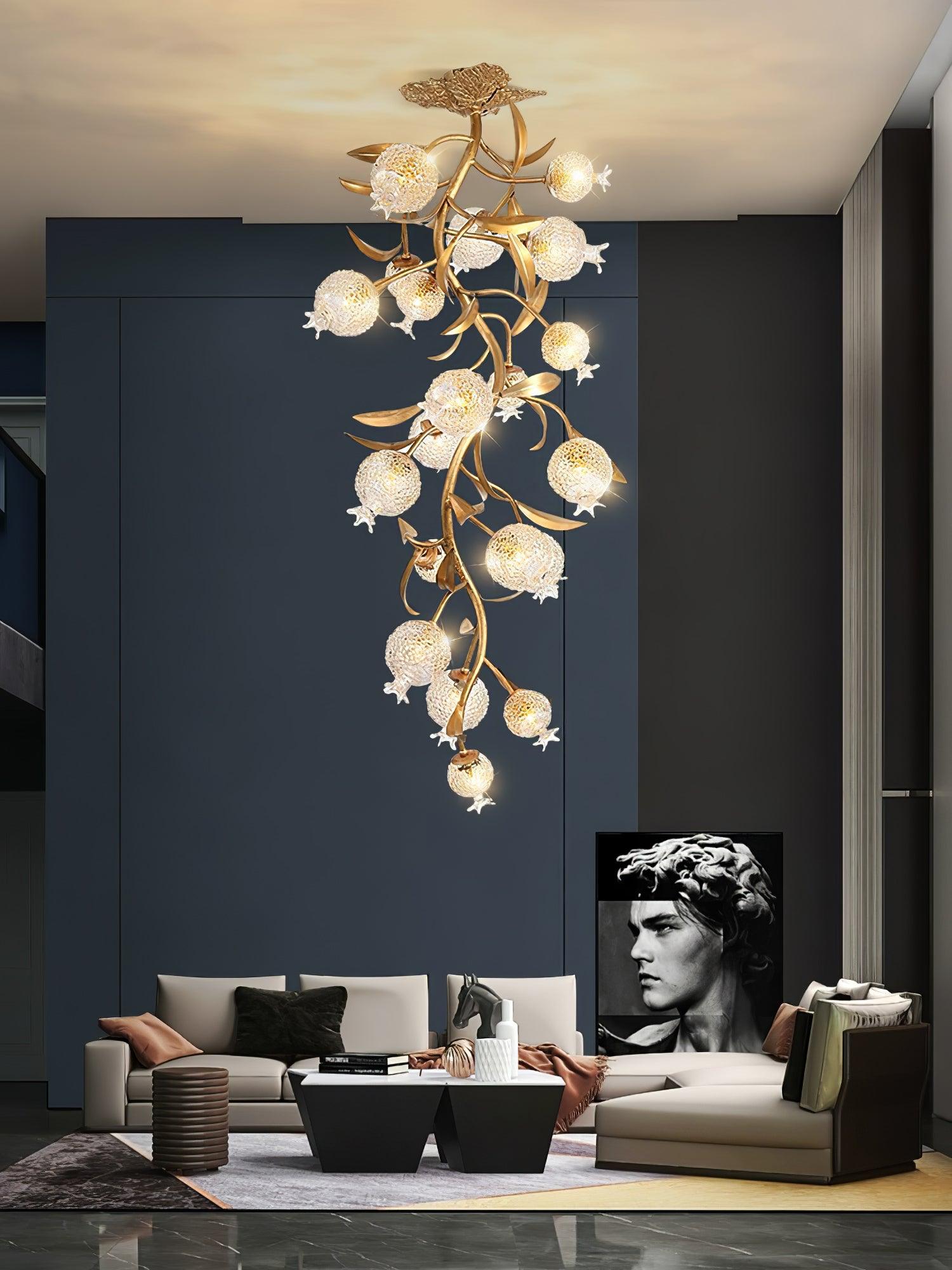 Pomegranate Brass Branch Chandelier - ∅ 19.7″ x H 51.2″ / Dia 50cm x H 130cmDark CopperBlushlighting