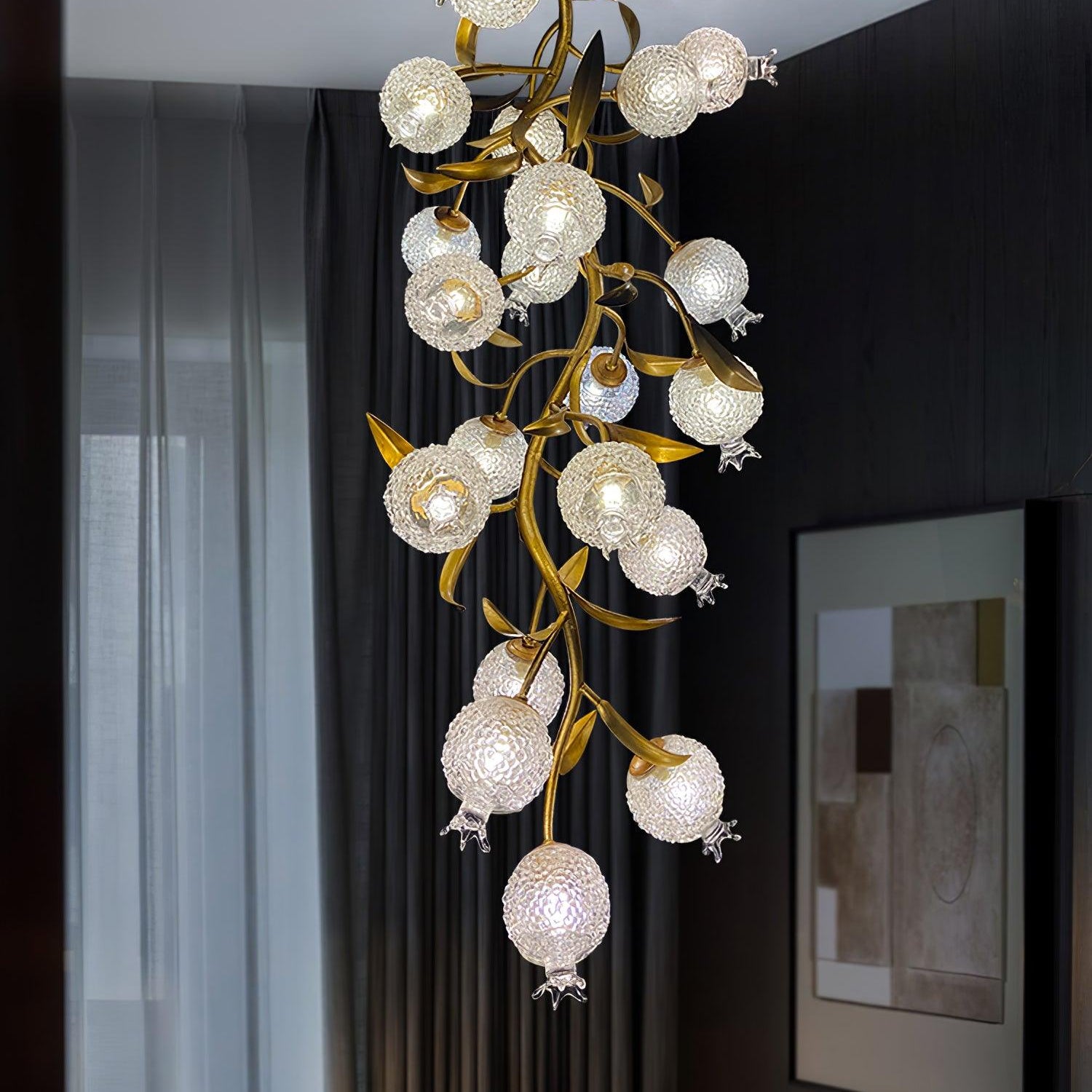 Pomegranate Brass Branch Chandelier - ∅ 19.7″ x H 51.2″ / Dia 50cm x H 130cmDark CopperBlushlighting