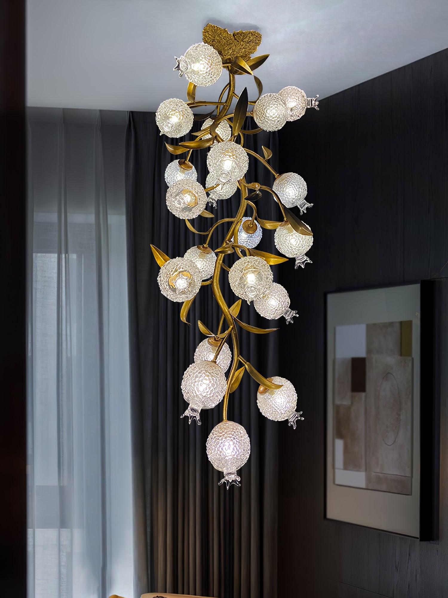 Pomegranate Brass Branch Chandelier - ∅ 19.7″ x H 51.2″ / Dia 50cm x H 130cmDark CopperBlushlighting