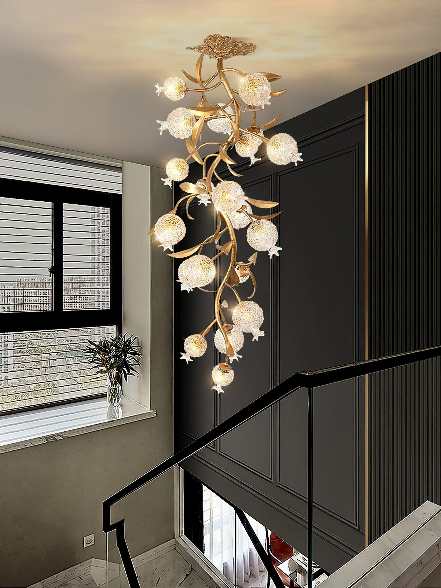 Pomegranate Brass Branch Chandelier - ∅ 19.7″ x H 51.2″ / Dia 50cm x H 130cmDark CopperBlushlighting
