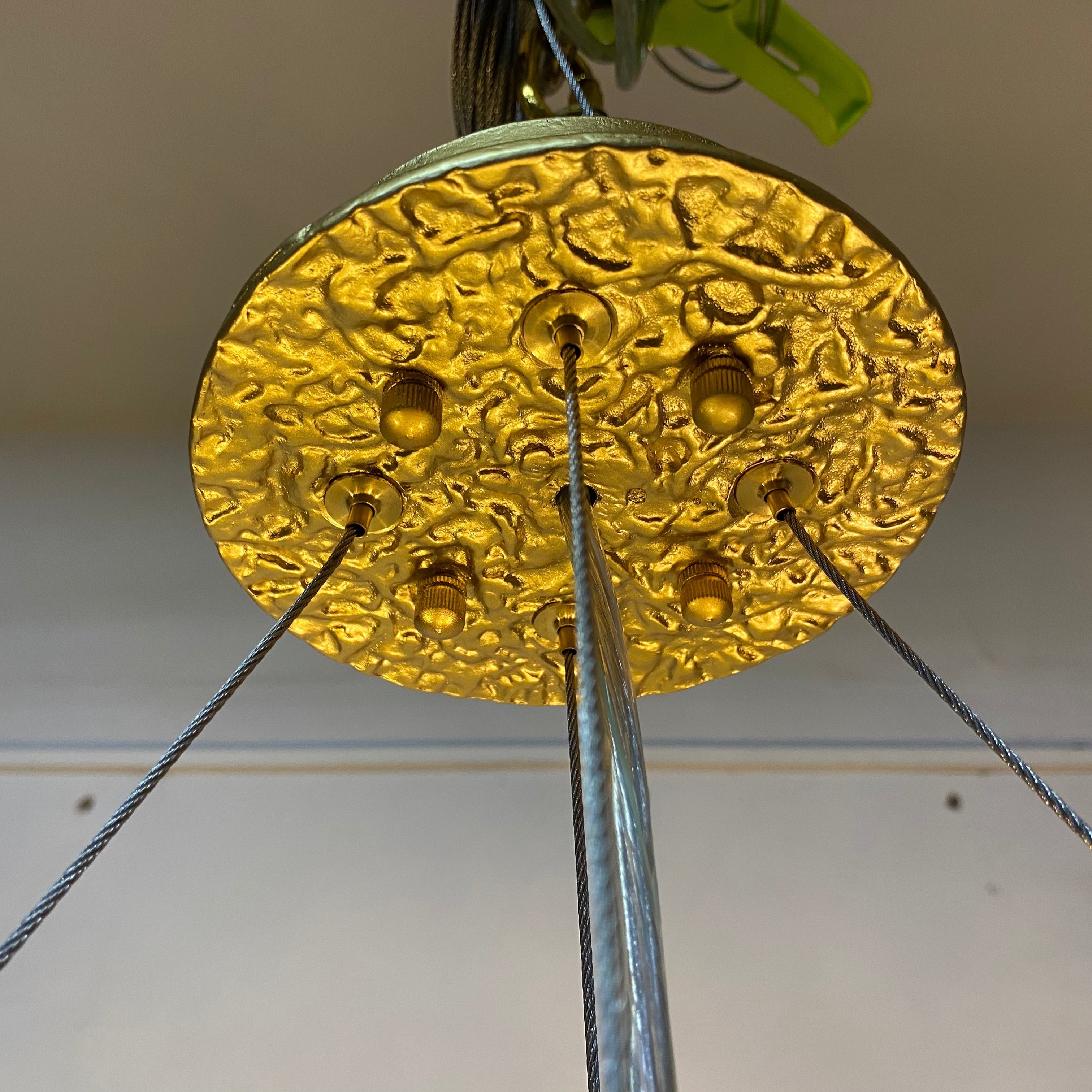 Post-Modern Art Brass and Ceramics Flower Pendant Branch Chandelier for Living/Dining Room-Chandeliers-Blushlighting