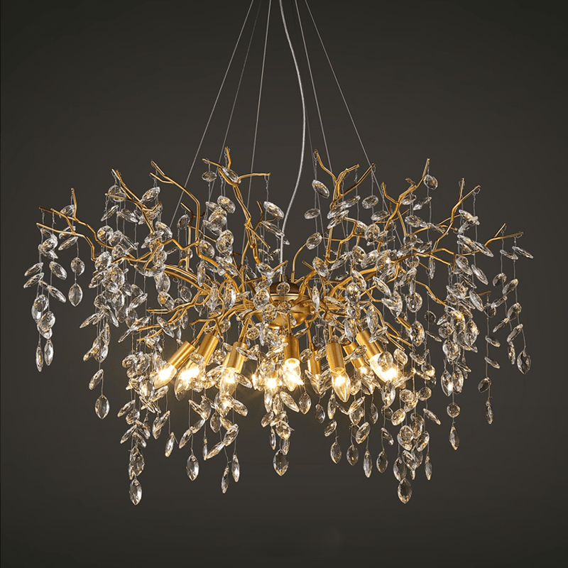 Postmodern Creative Crystal Branch Chandelier - 39.37" diamBlushlighting