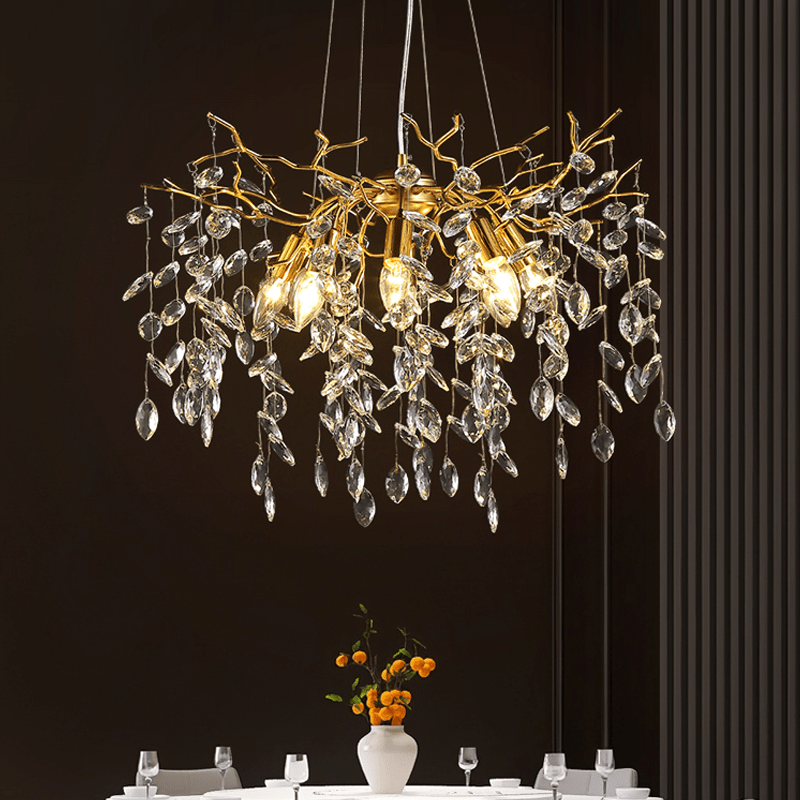 Postmodern Creative Crystal Branch Chandelier - 23.62" diamBlushlighting