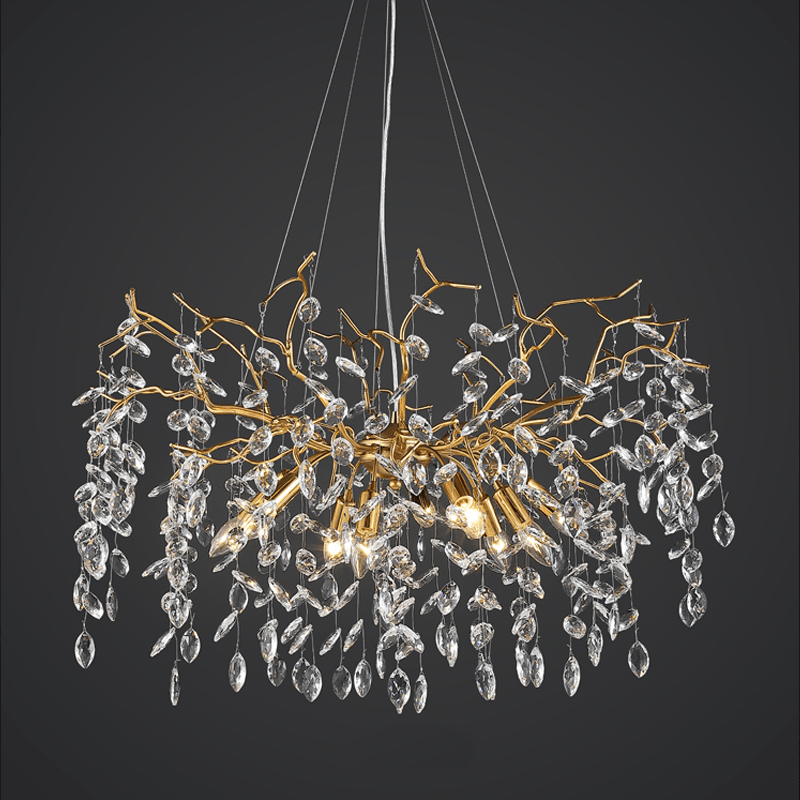 Postmodern Creative Crystal Branch Chandelier - 31.5" diamBlushlighting