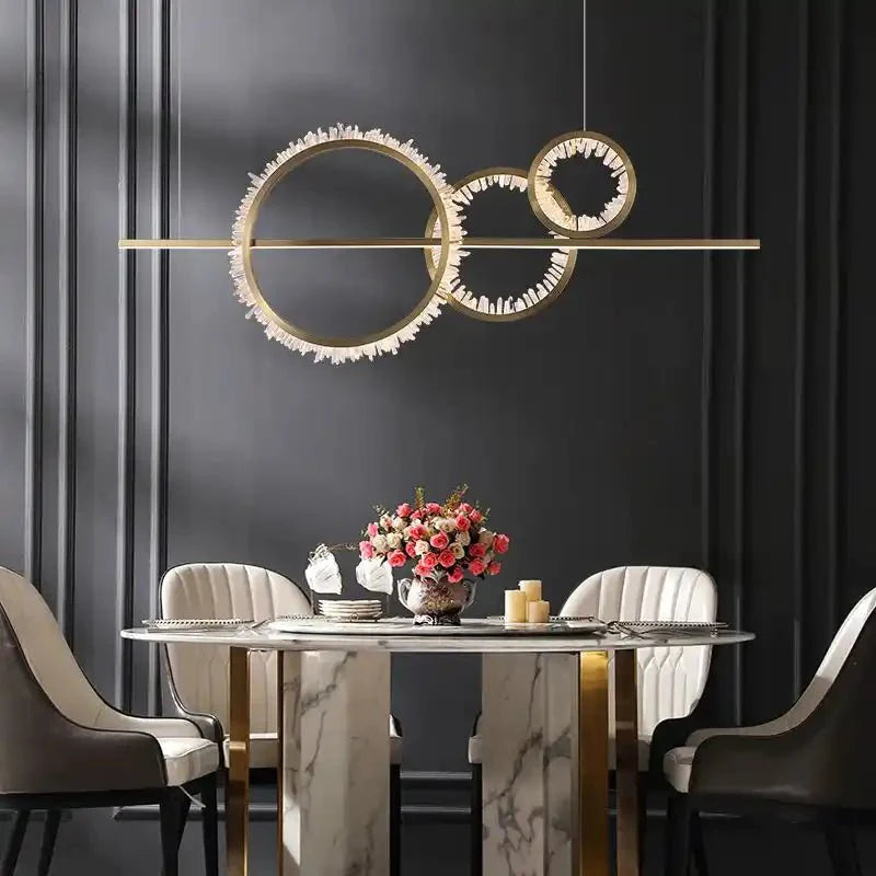Primary Crystal Cluster Island Chandelier - Blushlighting