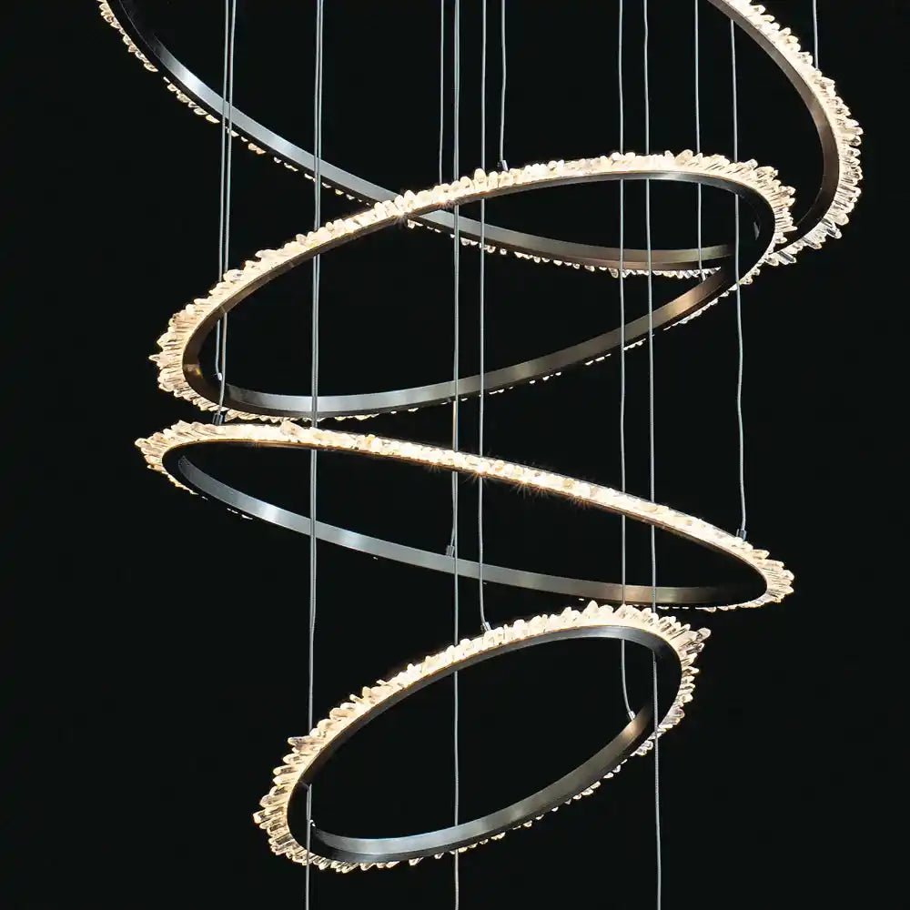 Primary Crystal Multi Rings Chandelier - Blushlighting