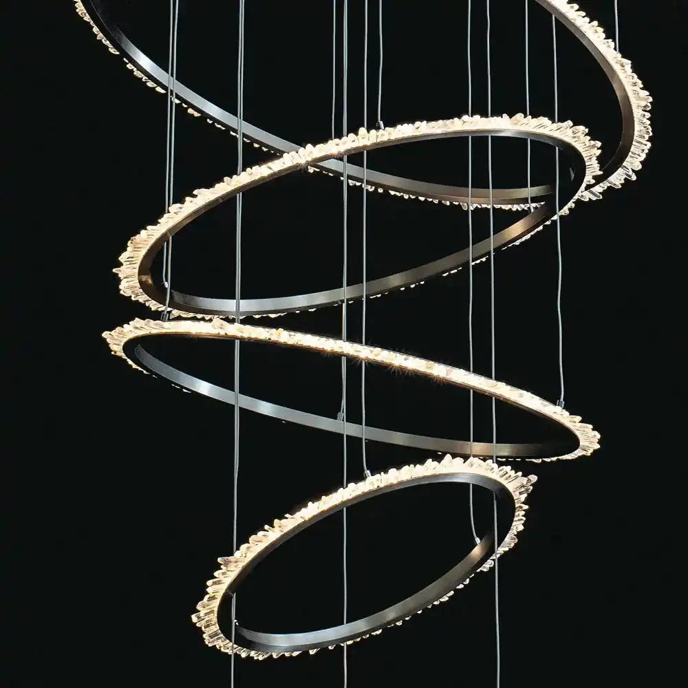 Primary Crystal Multi Rings Chandelier - Blushlighting