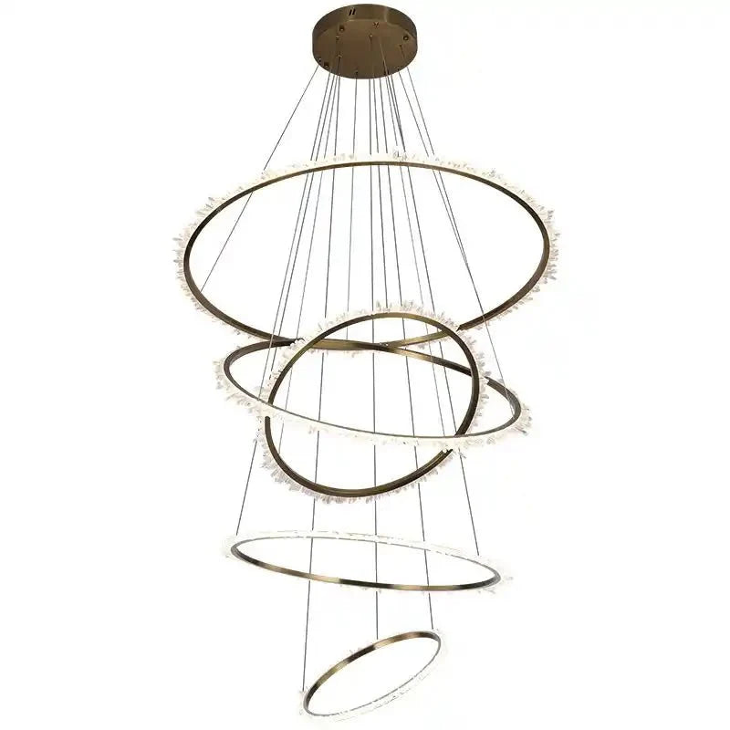 Primary Crystal Multi Rings Chandelier - Blushlighting