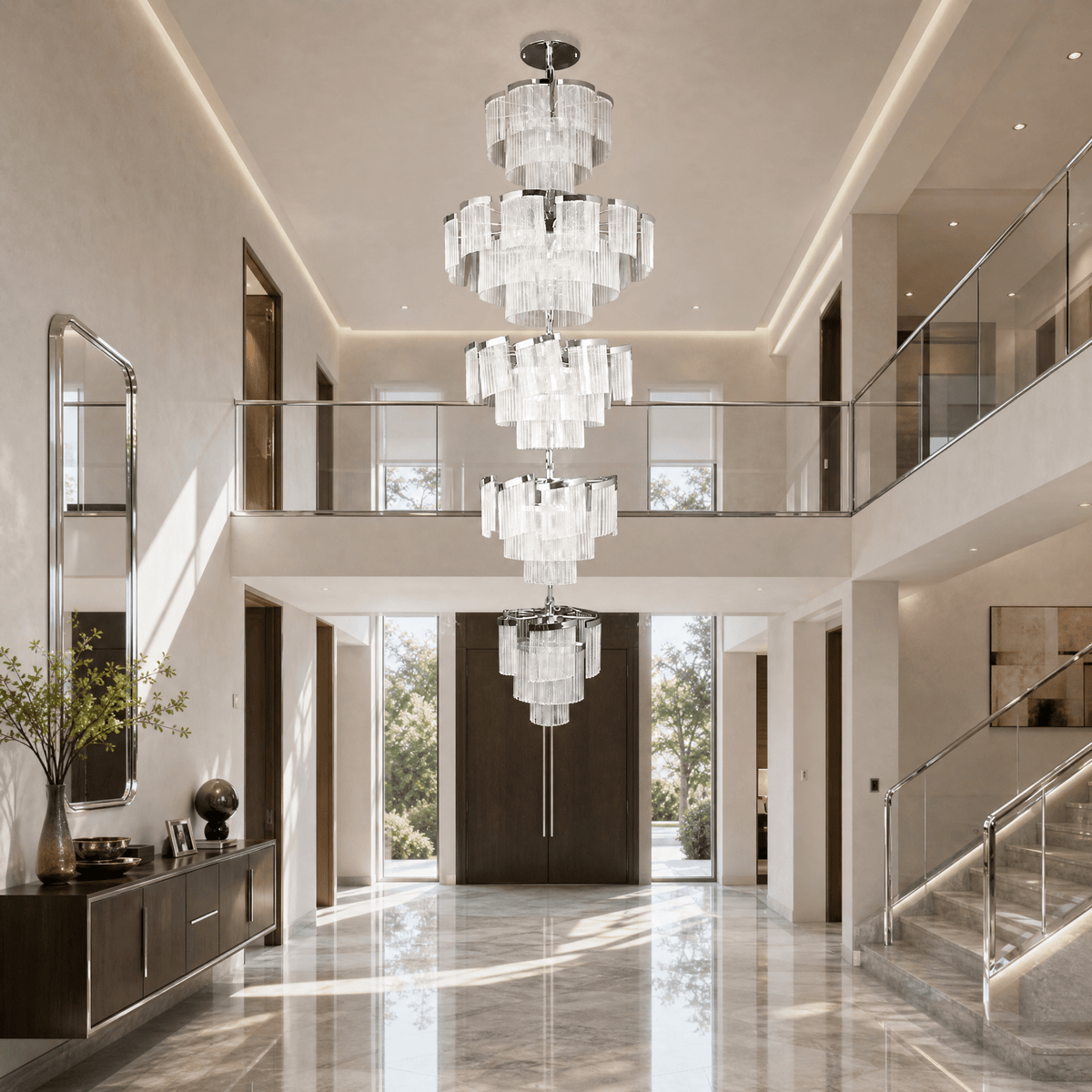 Prismata Crystal Modern Sculptural Ring Chandelier - Blushlighting