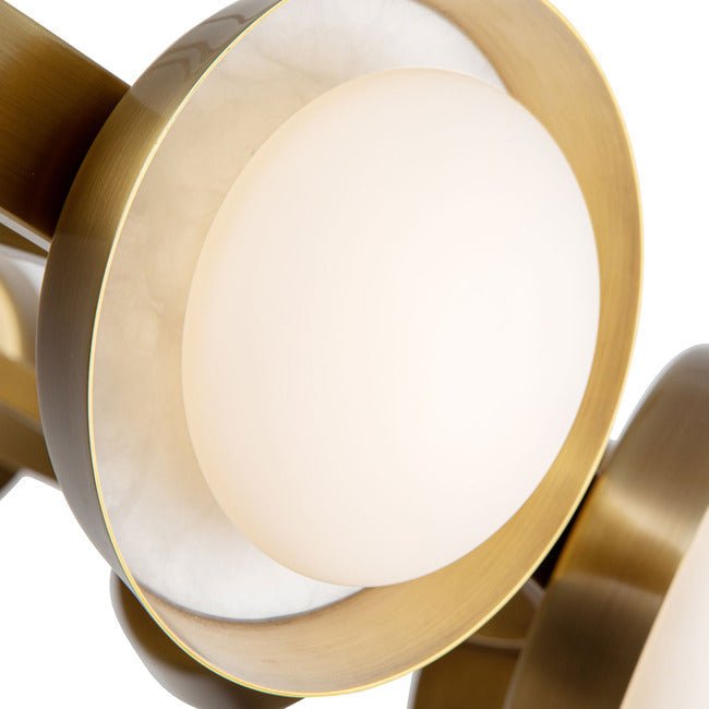 PrismFlow Alabaster Metal Chandelier - Urban BronzeBlushlighting
