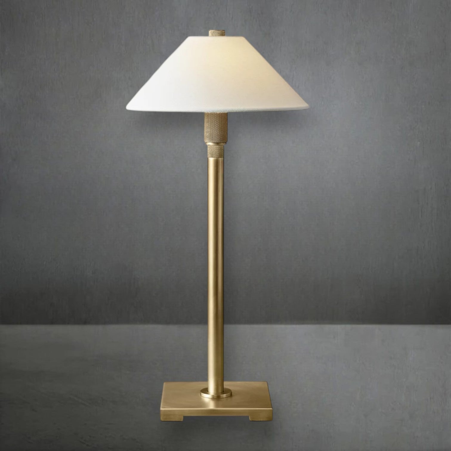 Utilitaive Linen Shade Table Lamp