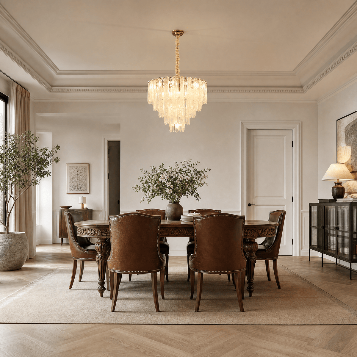 Quadro Glass Rod Chandelier - Blushlighting