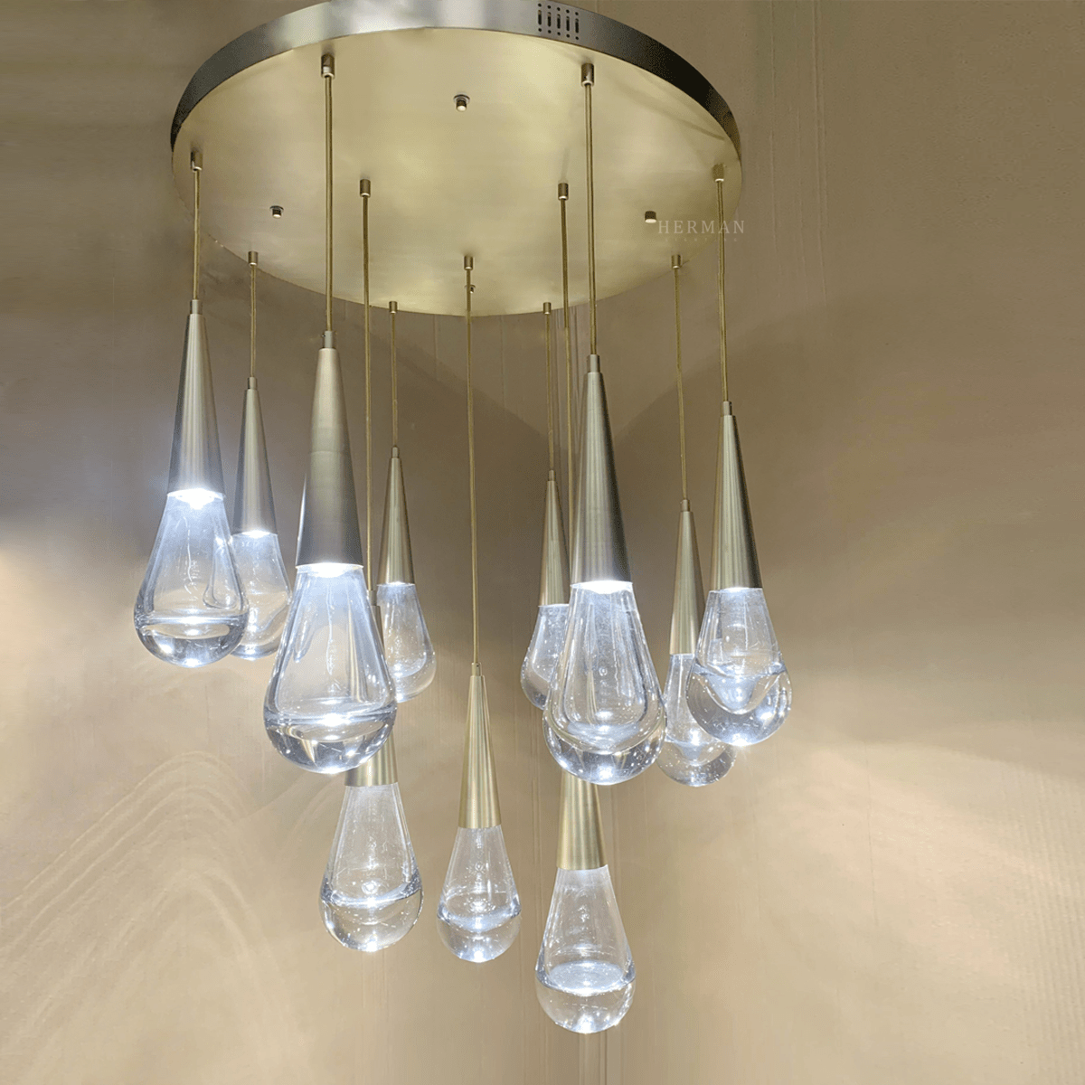 Rain 11 - Light Chandelier Pendant For Living room Family room Dining Room Bedroom - SilverBlushlighting