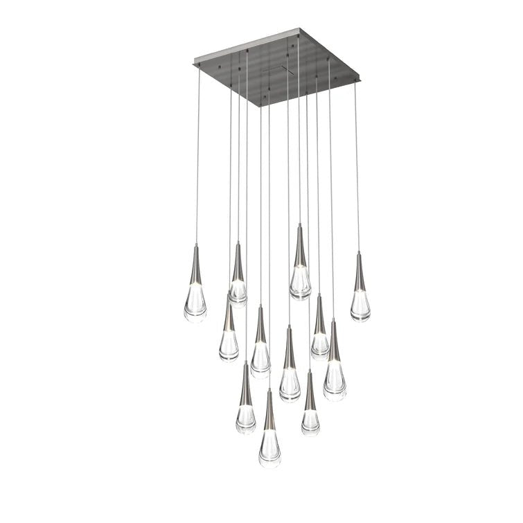 Rain 12-Light Chandelier Pendant For Living room Family room Dining Room Bedroom - SilverBlushlighting