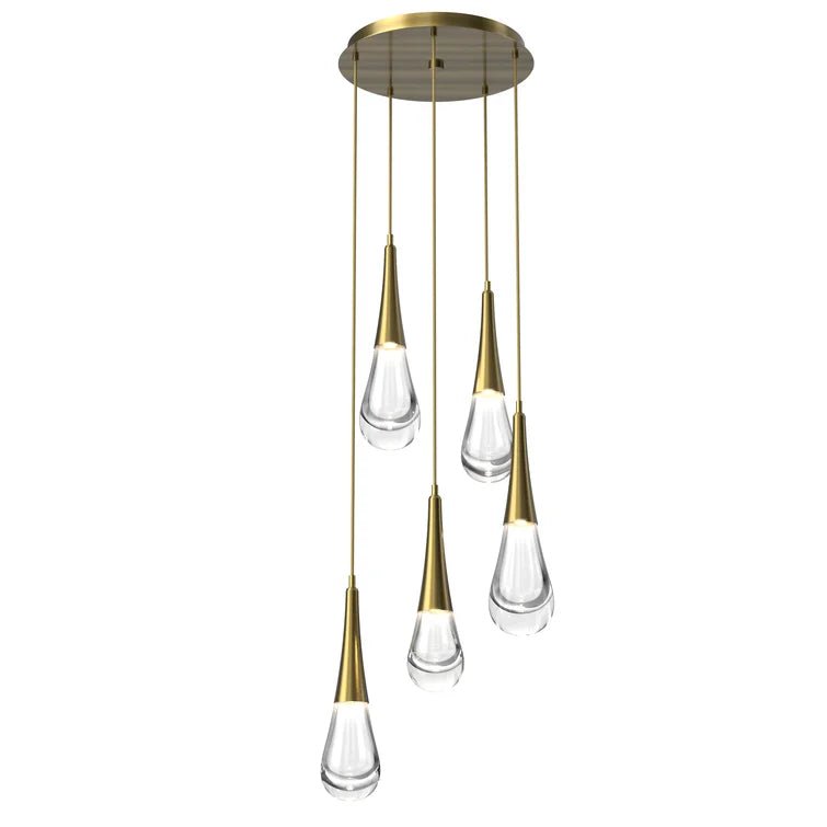 Rain 5-Light Pendant For Living Room Dining Room Bedroom bathroom - GoldBlushlighting