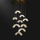 Rainbow Modern Rock Crystal Staircase Chandelier - Blushlighting