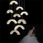 Rainbow Modern Rock Crystal Staircase Chandelier - Blushlighting