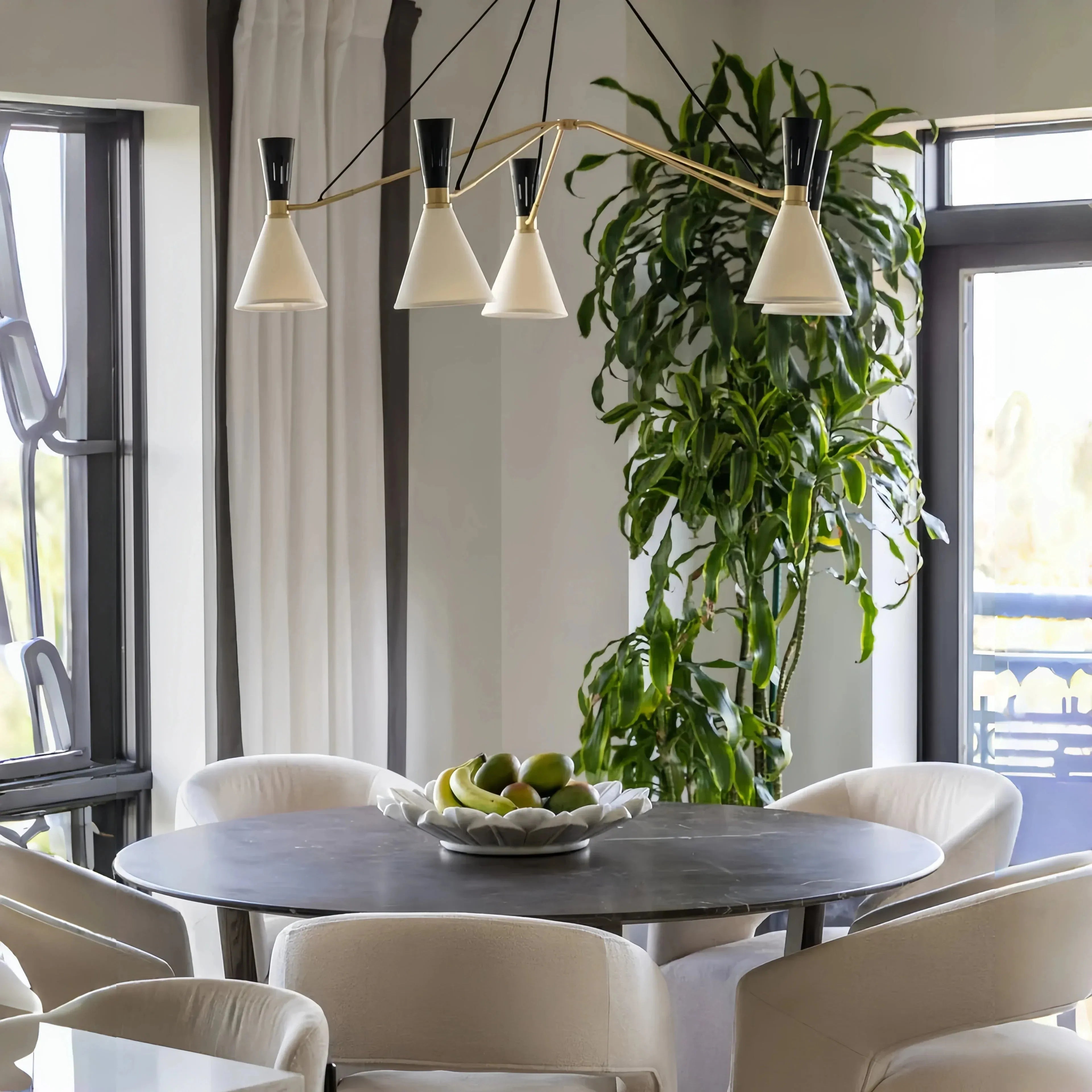 Ramsey 6 - Light Linear Chandelier - Blushlighting