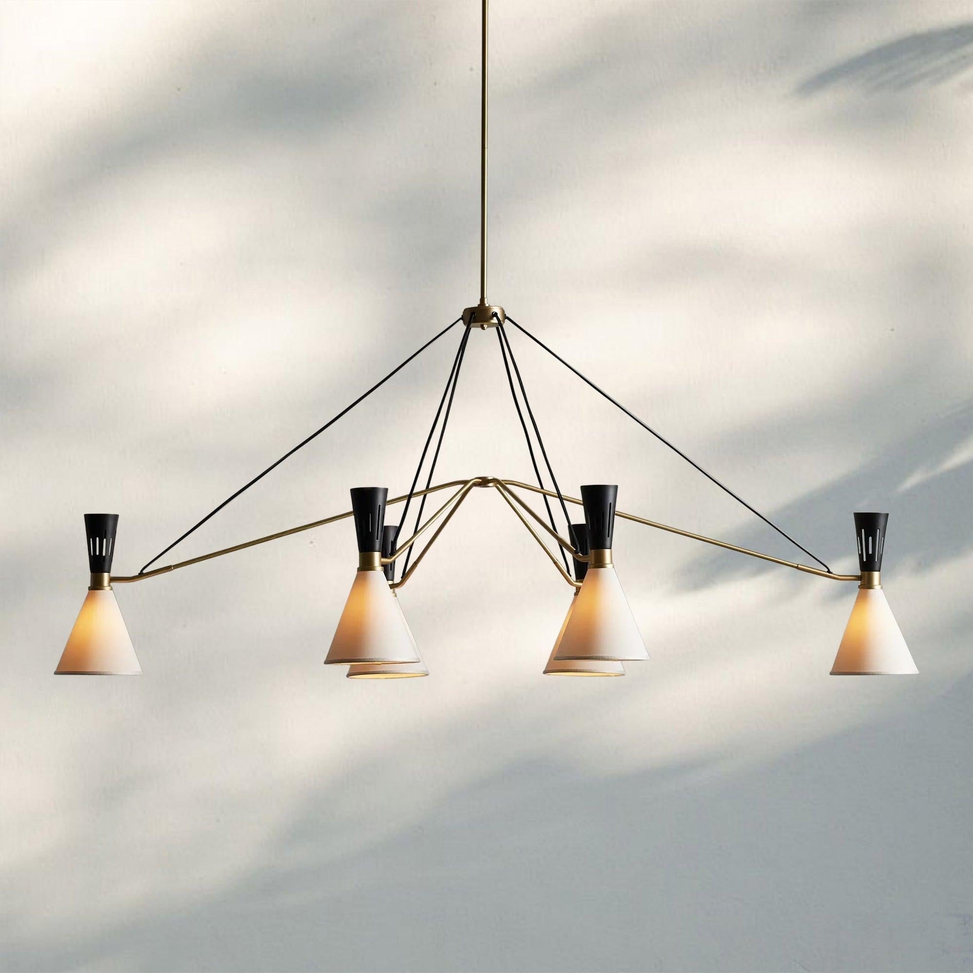 Ramsey 6 - Light Linear Chandelier - Blushlighting