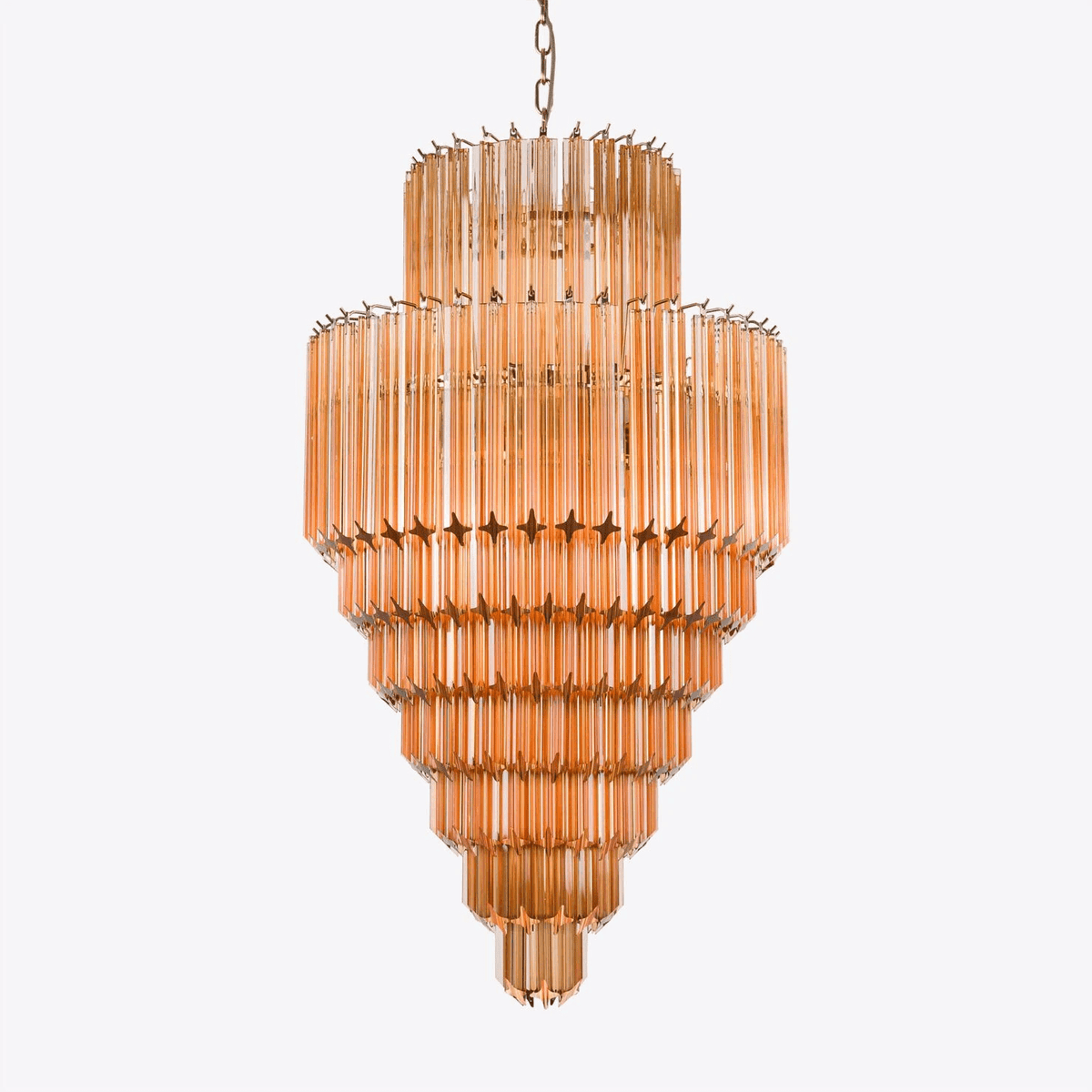 Raphael Murano Chandelier - ∅ 23.6″ x H 44.5″AmberBlushlighting