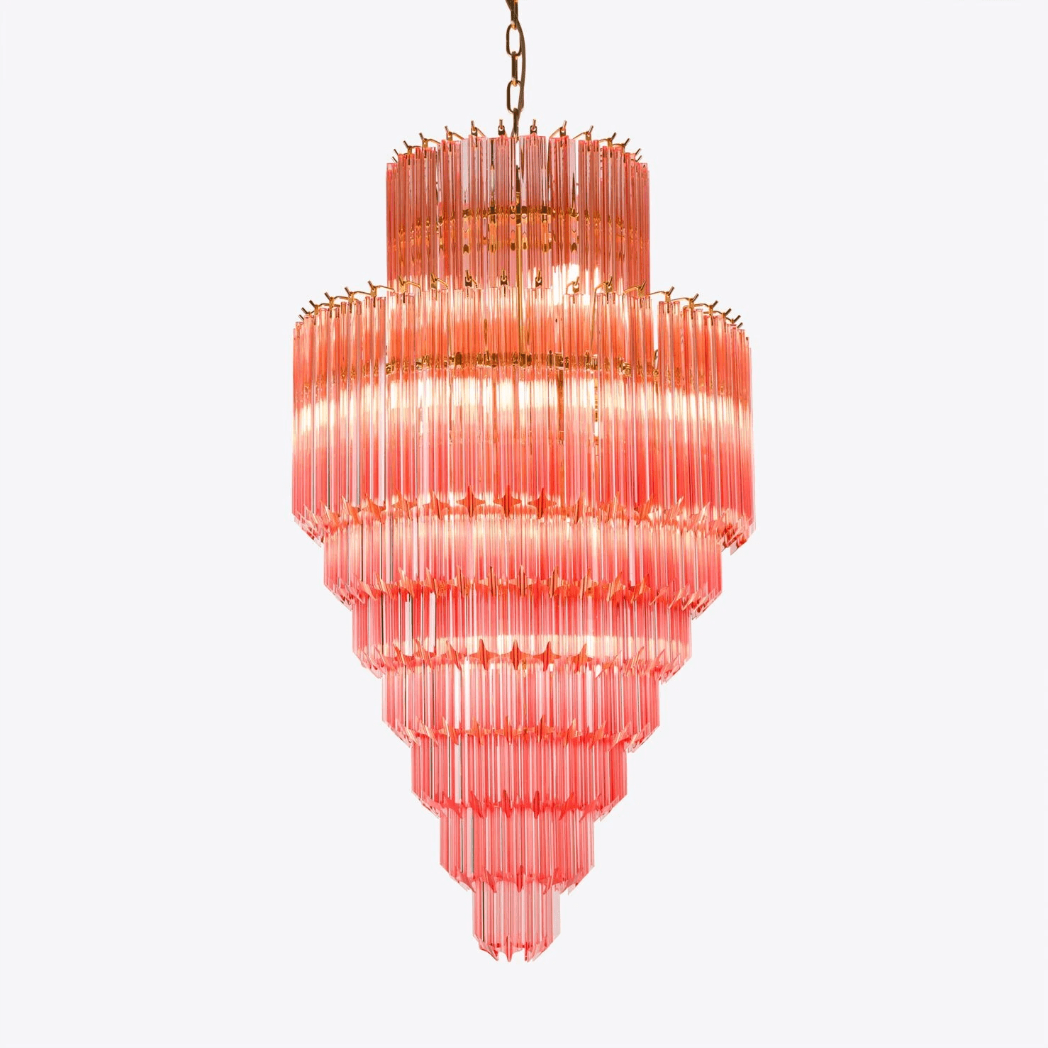 Raphael Murano Chandelier - ∅ 23.6″ x H 44.5″AmberBlushlighting