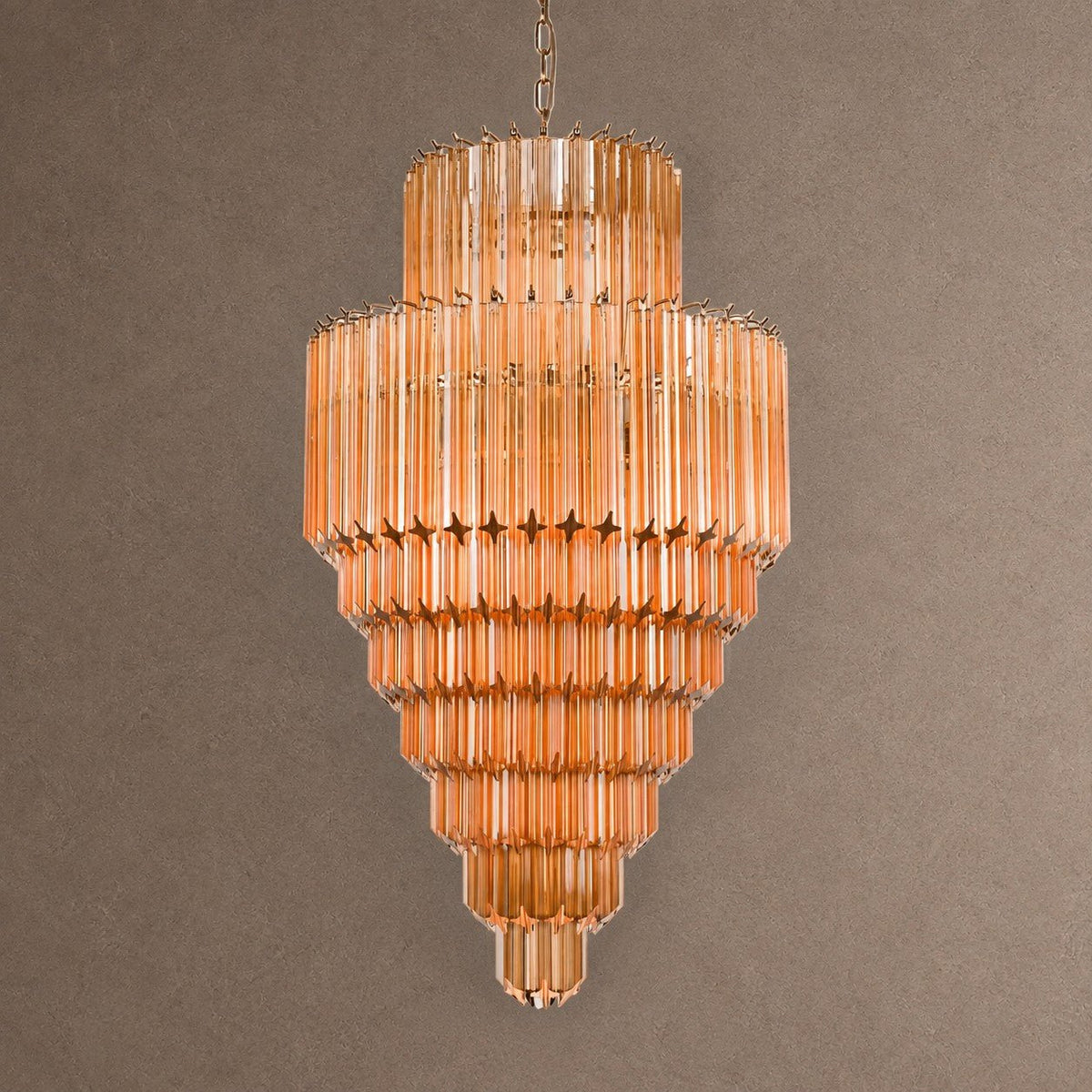 Raphael Tiered Chandelier - ∅ 23.6″ x H 44.5″AmberBlushlighting