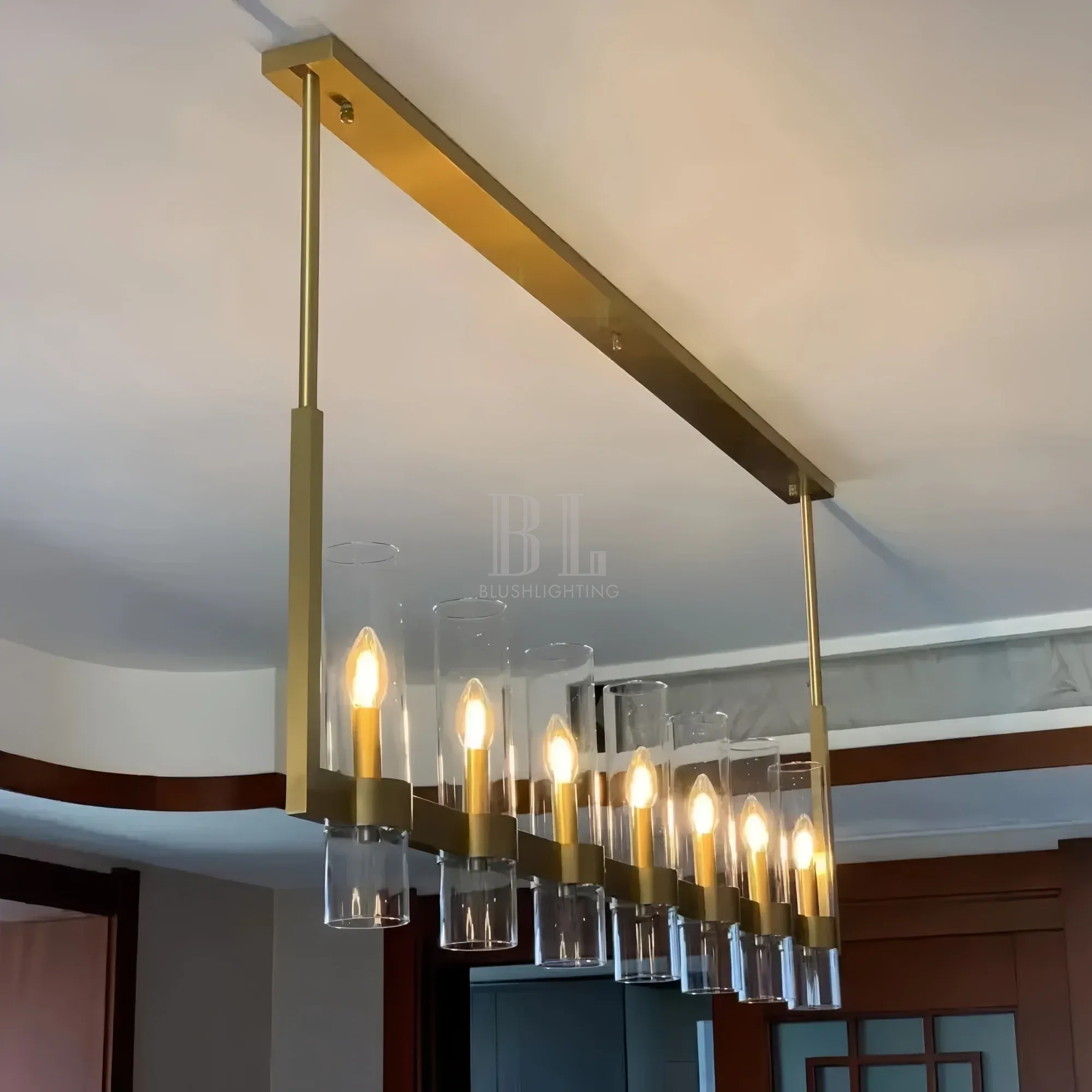 Ravella Glass Linear Chandelier-