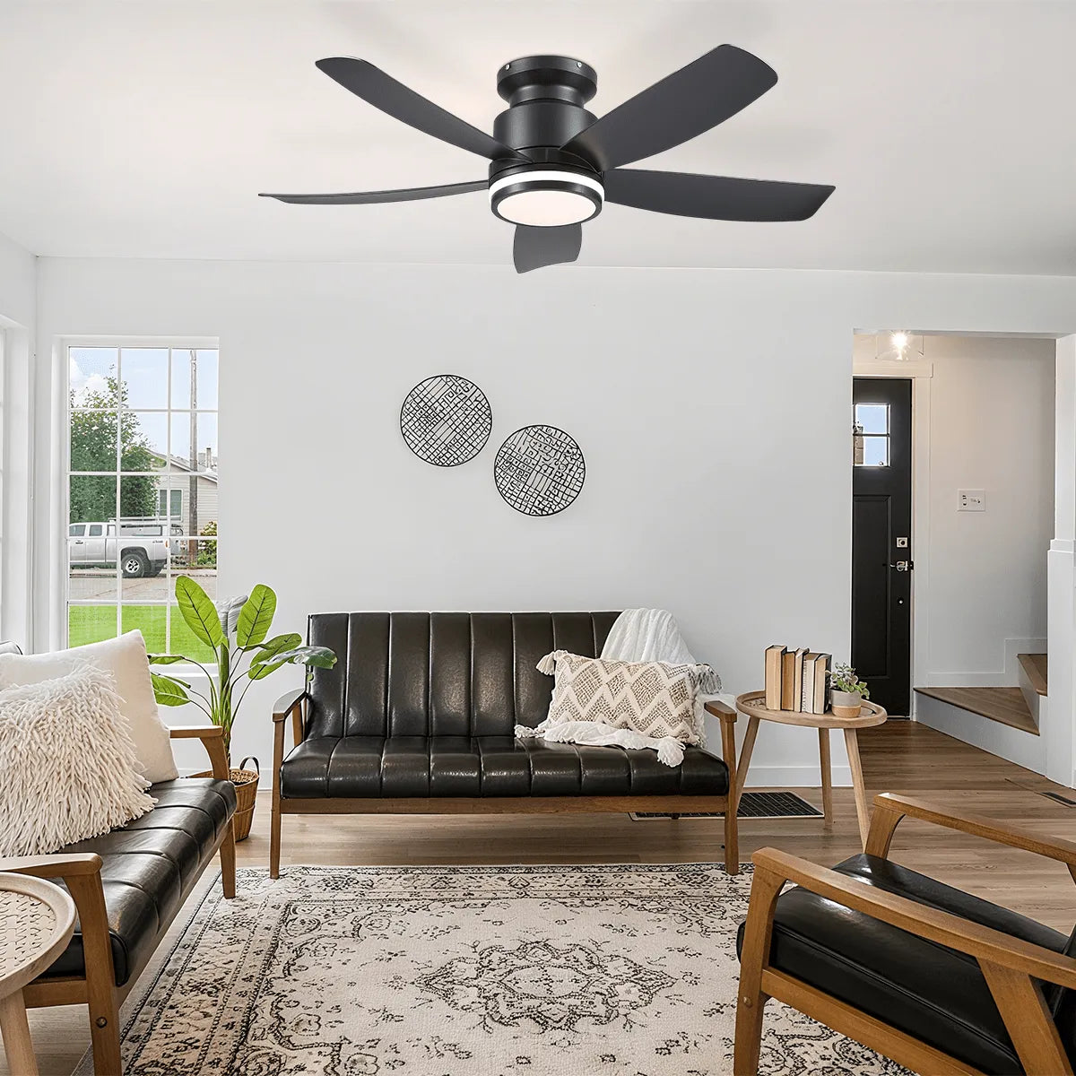 Recessed Remote Control Ceiling Fan Light 41" - Blushlighting