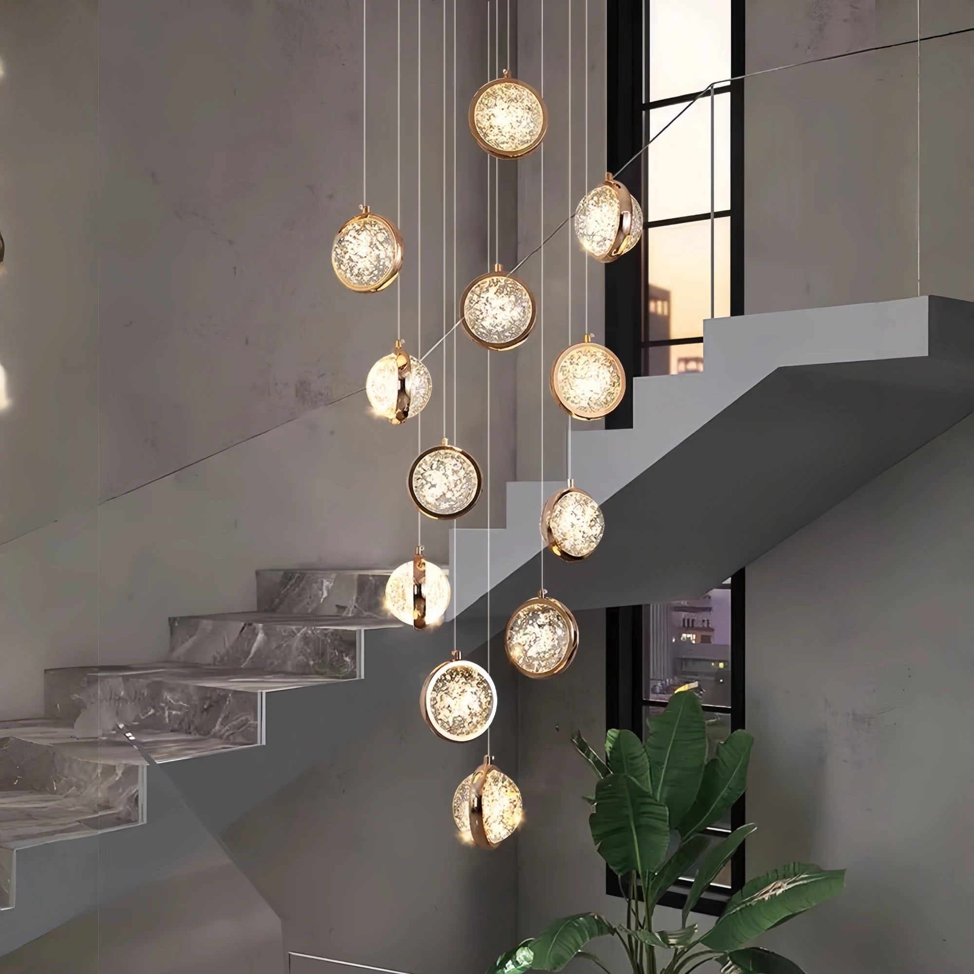 Reina Crystal Long Chandelier - Blushlighting
