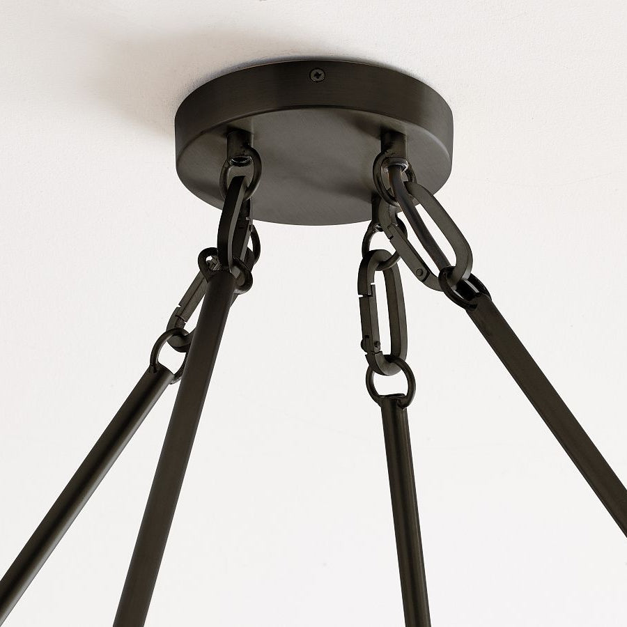 Remington Iron Round Ceiling-Mounted Chandelier (50")