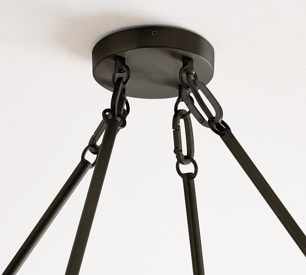 Remington Iron Round Ceiling-Mounted Chandelier (50")