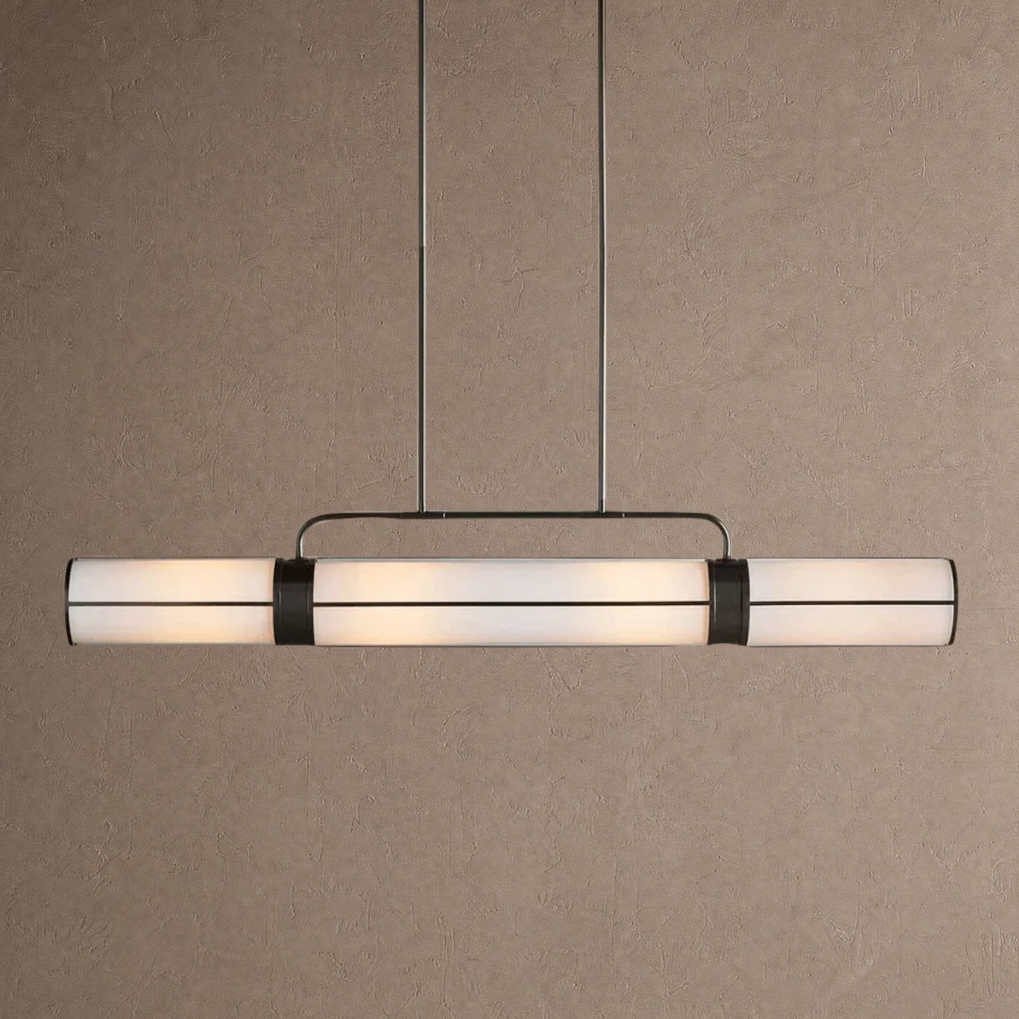 Remming Linear Chandelier 54"62"72" - 62''BlackBlushlighting