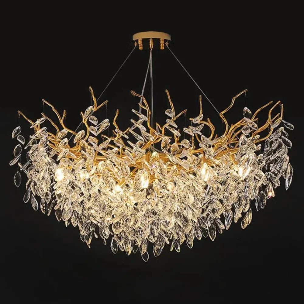 Renata Polyhedral Crystal Branch Chandelier - 31" LBlushlighting