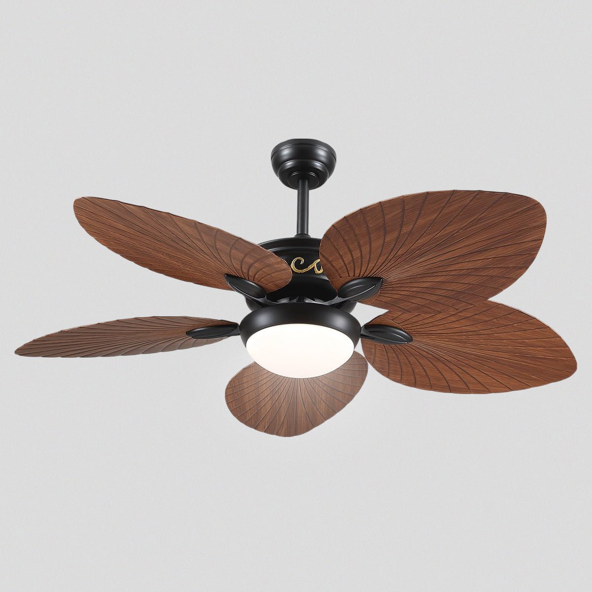Retro Banana Leaf Shaped Blade Ceiling Fan Lamp 52" - Blushlighting