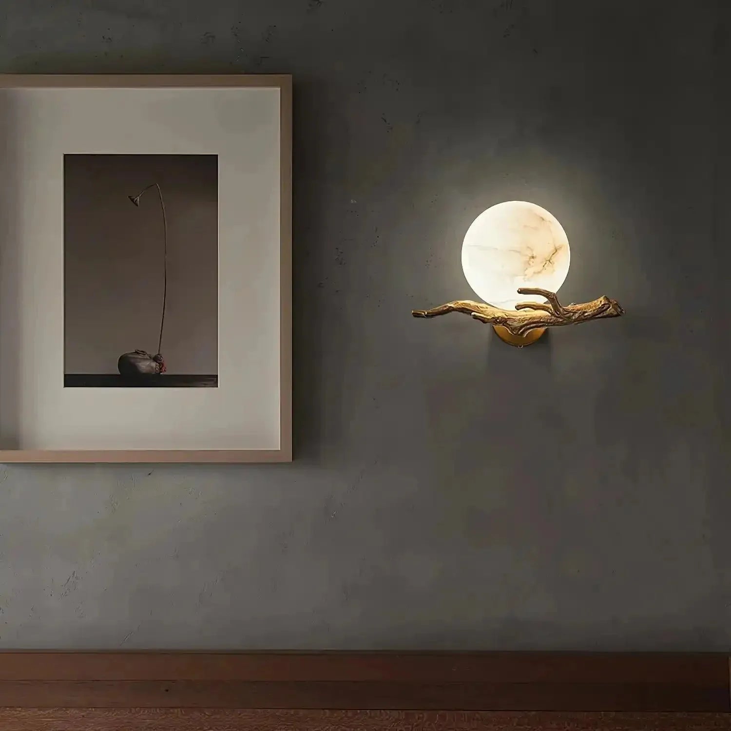 Retro Twigs Alabaster Wall Lamp - Dia 11.8″(30cm) x H 7.9″(20cm)Blushlighting