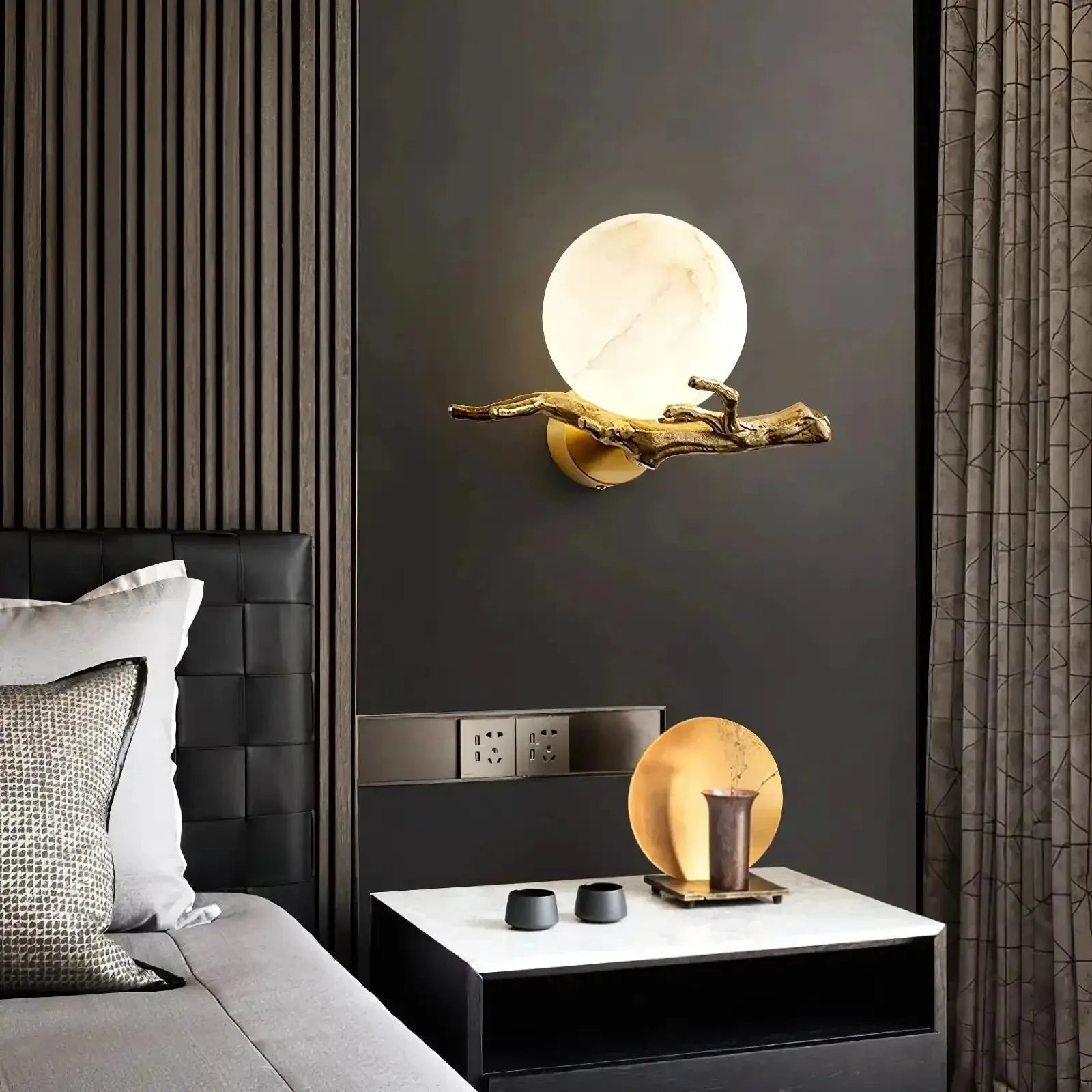 Retro Twigs Alabaster Wall Lamp - Blushlighting
