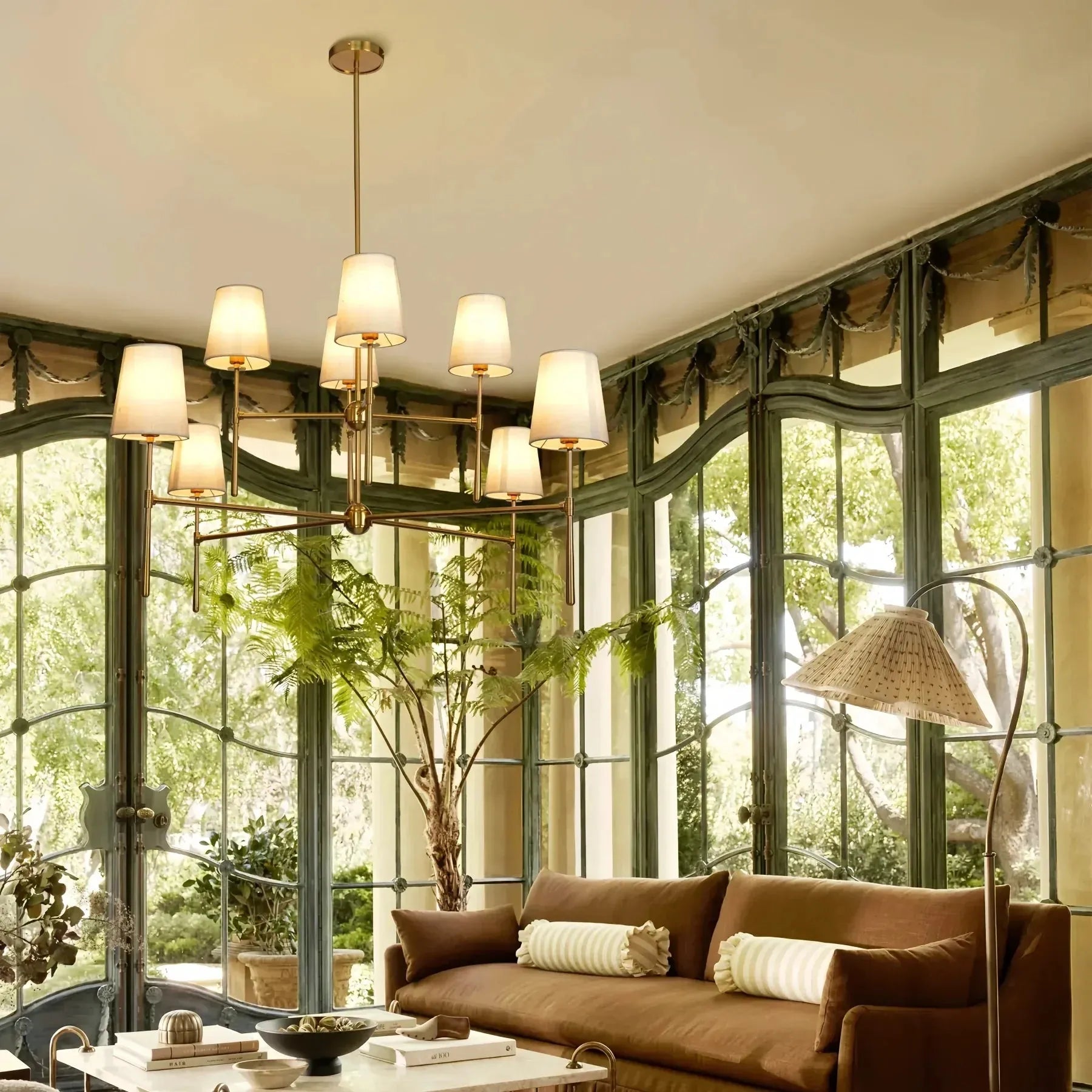 Rhodas 2-Tier Round Chandelier-Customized 60''-Brass-