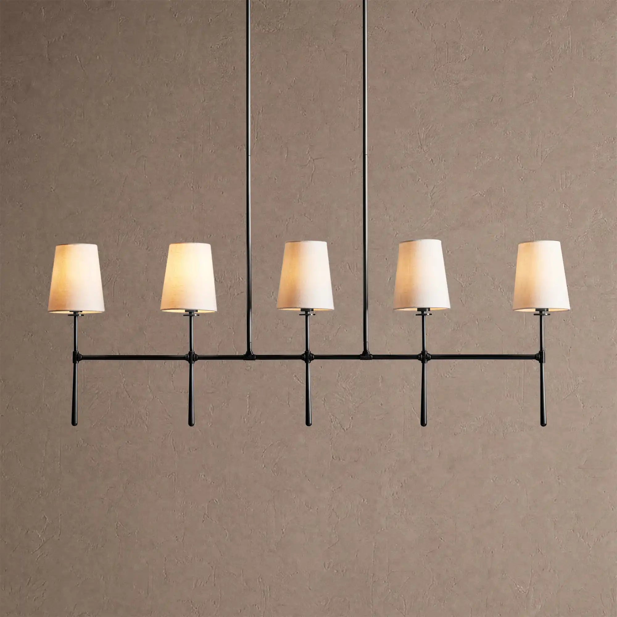 Rhodas Linear Chandelier - 5-LightBlackBlushlighting