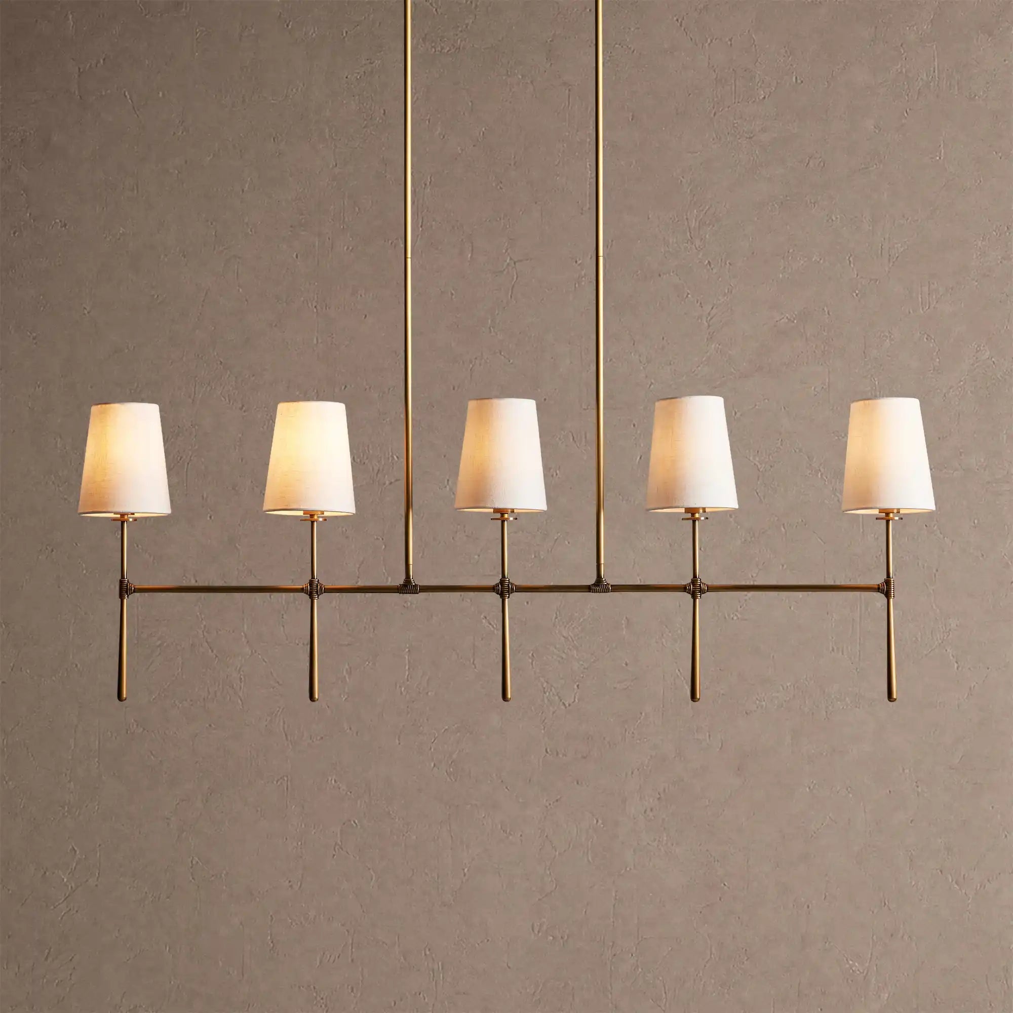 Rhodas Linear Chandelier - 5-LightBrassBlushlighting
