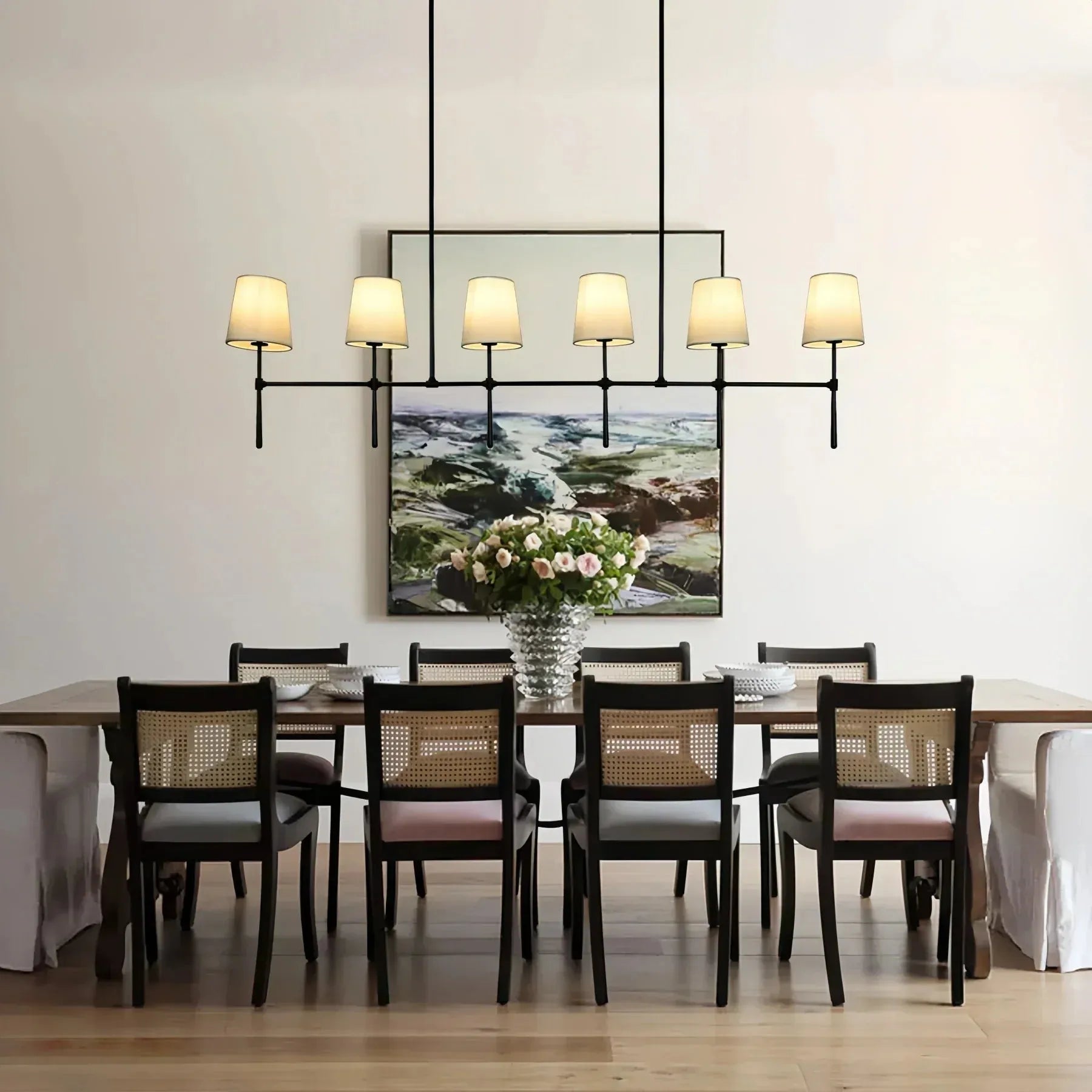 Rhodas Linear Chandelier - 5 - LightBrassBlushlighting