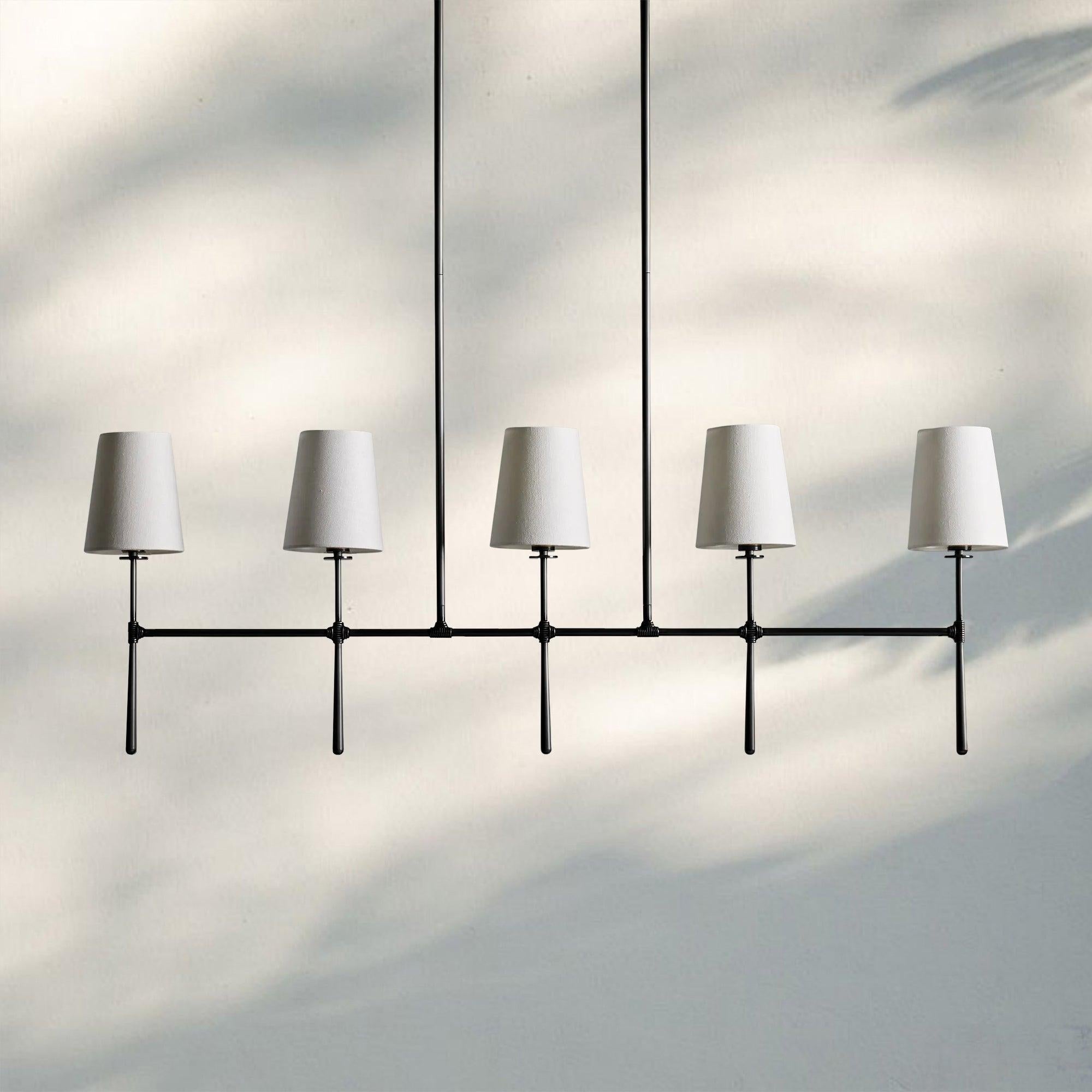 Rhodas Linear Chandelier - 5 - LightBlackBlushlighting