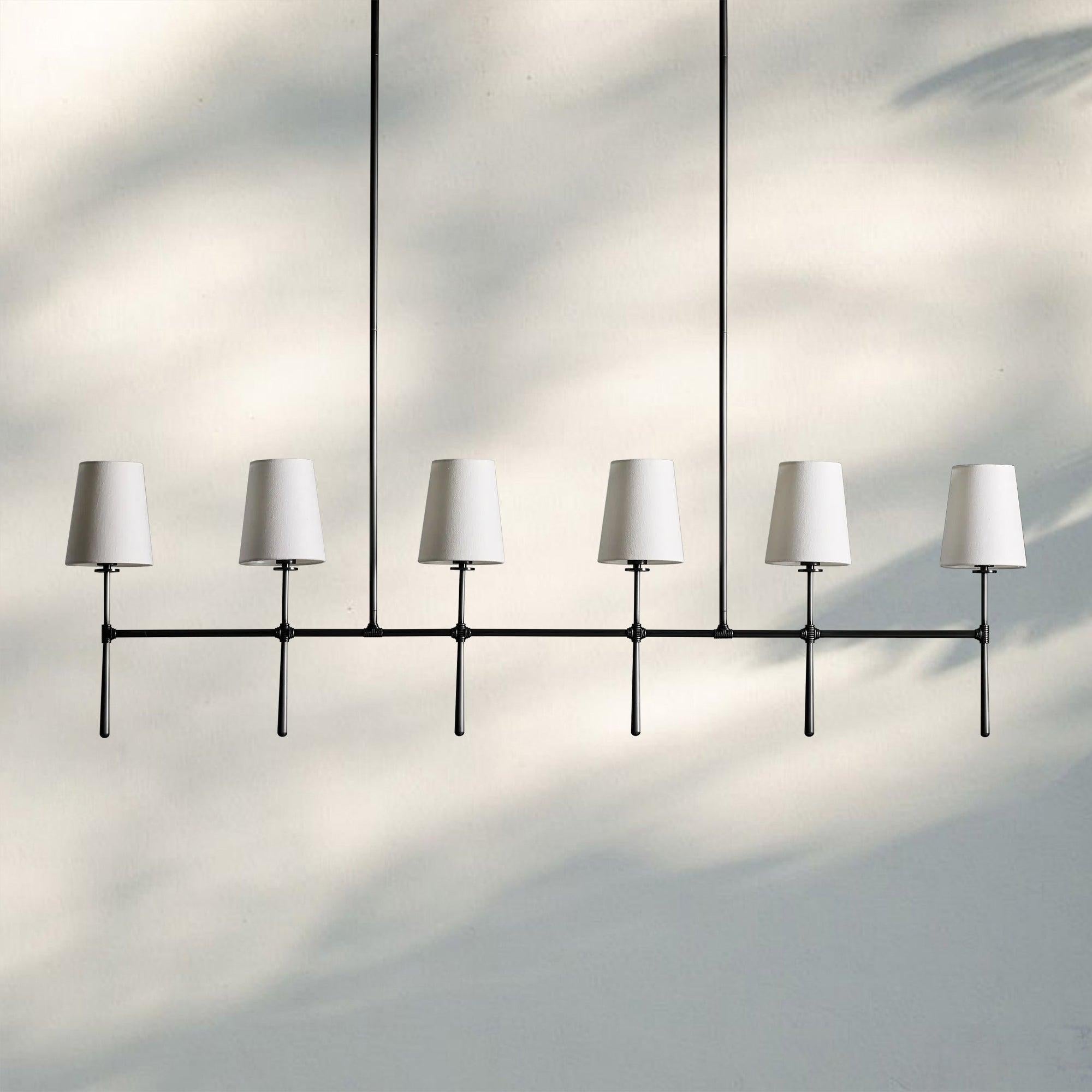 Rhodas Linear Chandelier - 6 - LightBlackBlushlighting