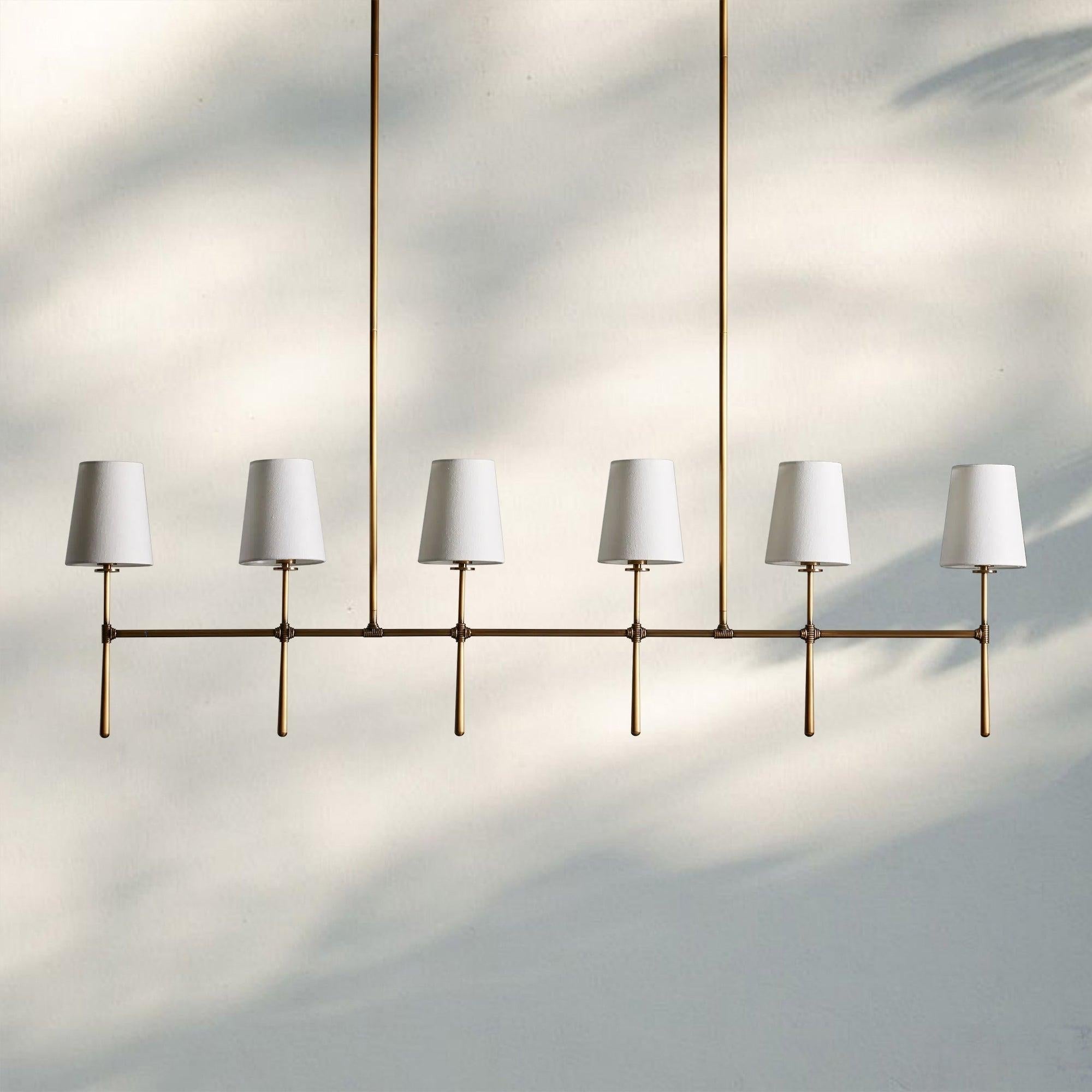 Rhodas Linear Chandelier - 6 - LightBlackBlushlighting