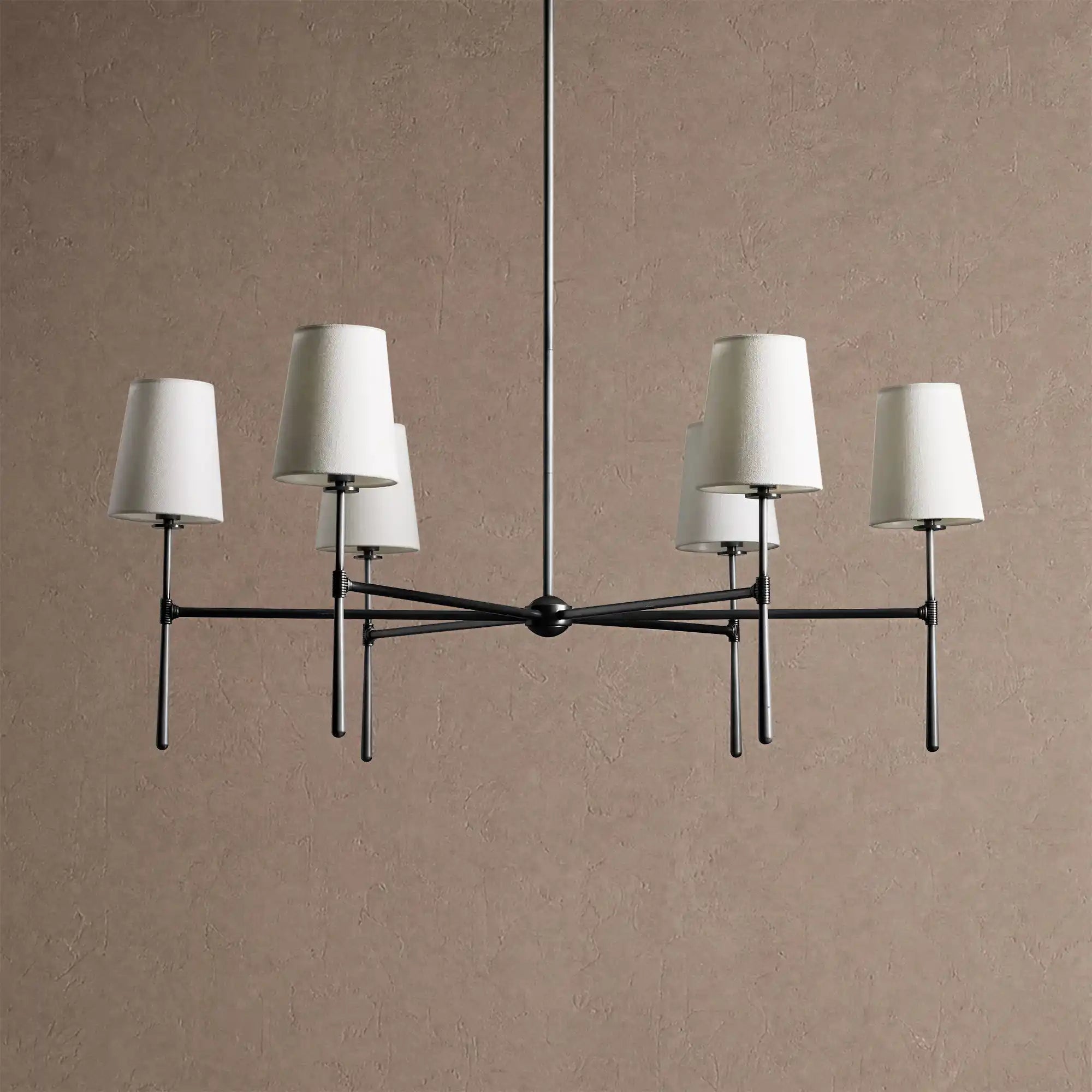 Rhodas Round Chandelier - 5-LightBlackBlushlighting