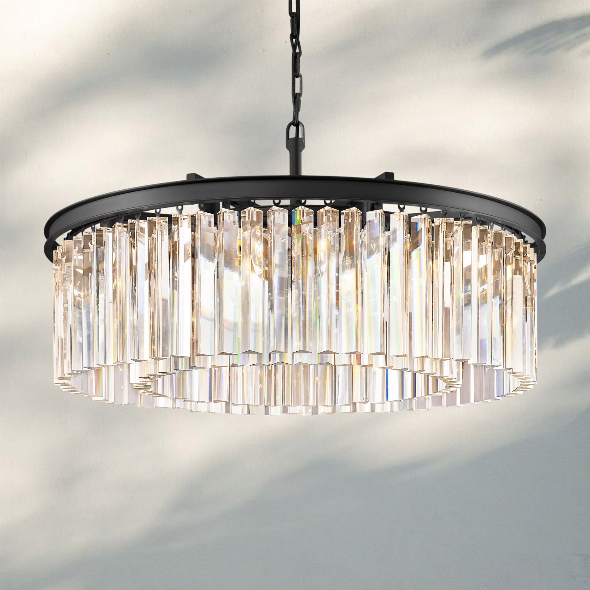 Rhyth Round Chandelier 32'' 43''-32''-Bronze-