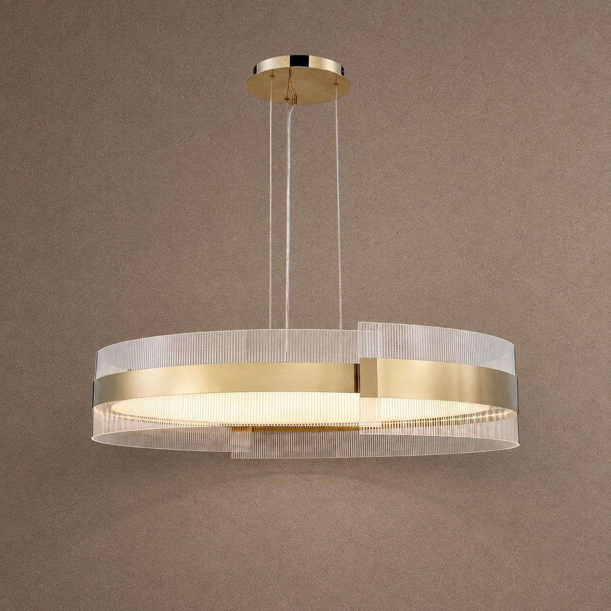 Ribbon Round Modern Chandelier - Ø39.4" × H11.8" (Ø100 × H30 cm)Blushlighting