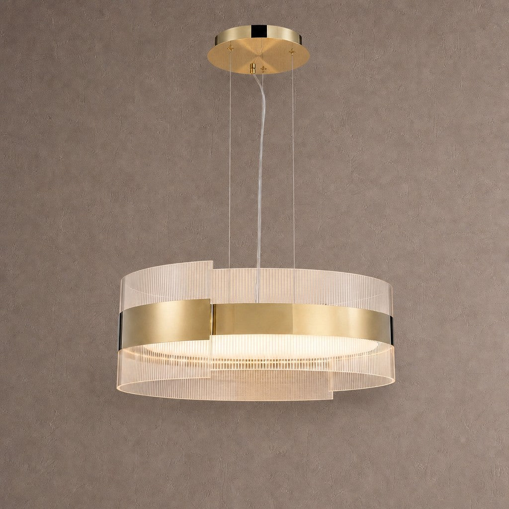 Ribbon Round Modern Chandelier - Ø23.6" × H11.8" (Ø60 × H30 cm)Blushlighting
